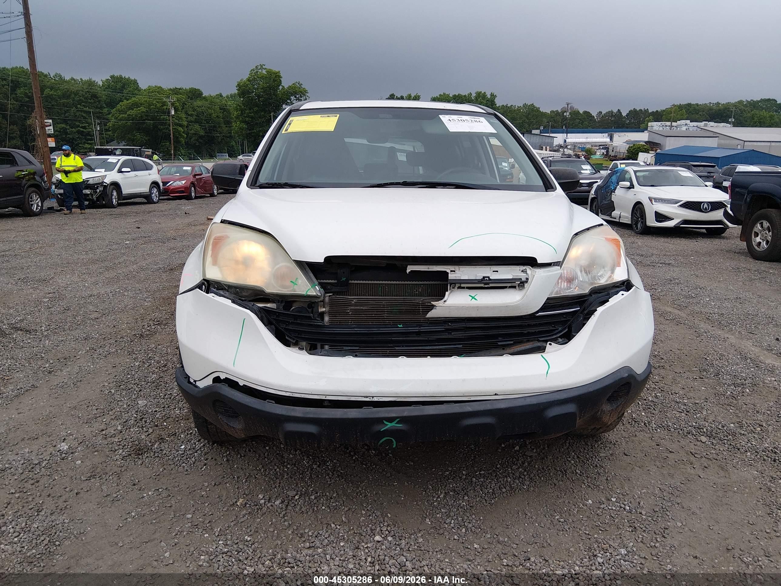 2009 Honda Cr-v Ex White vin: 5J6RE38509L015680