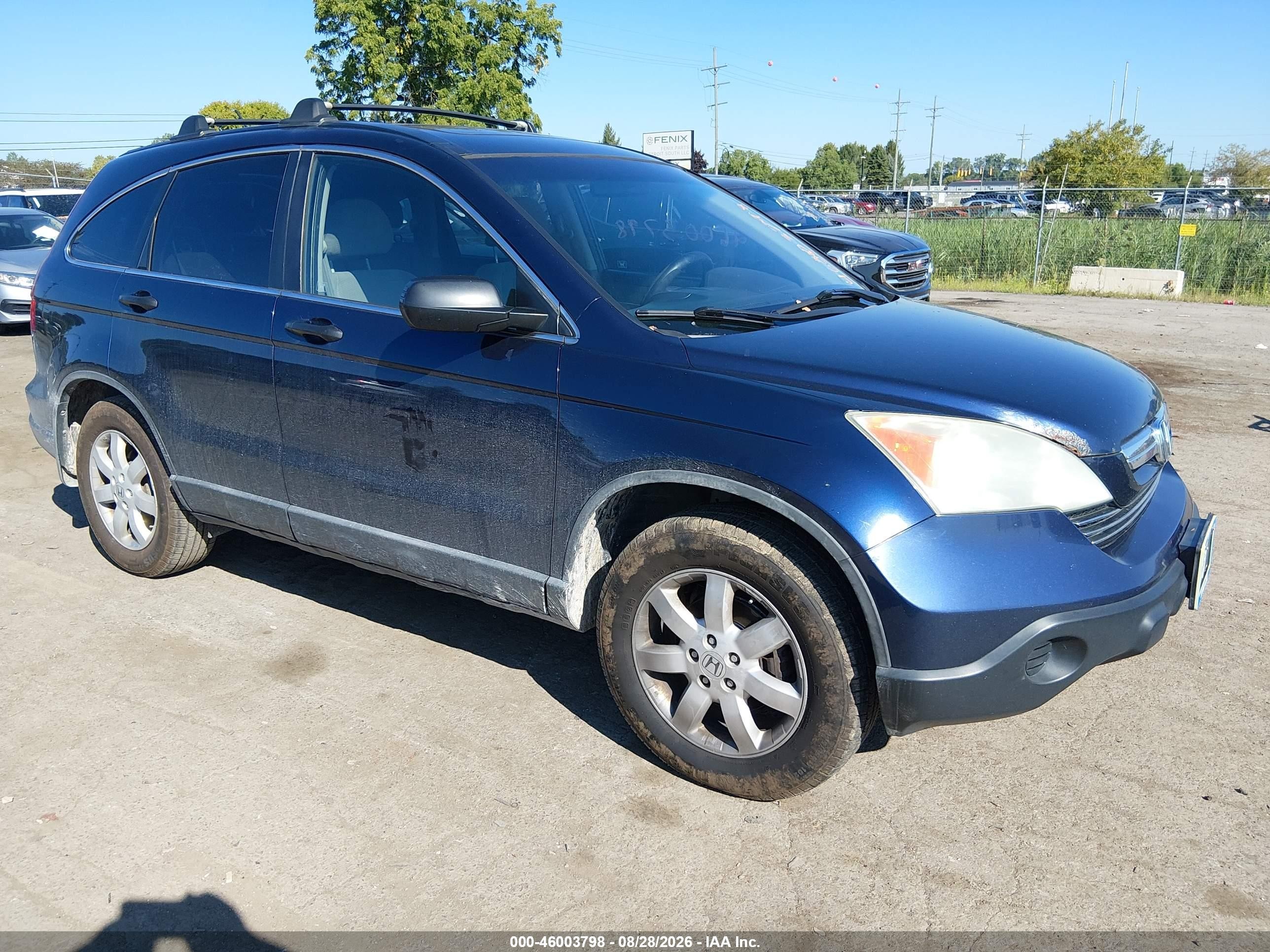 2009 Honda Cr-v Ex Blue vin: 5J6RE38519L010827