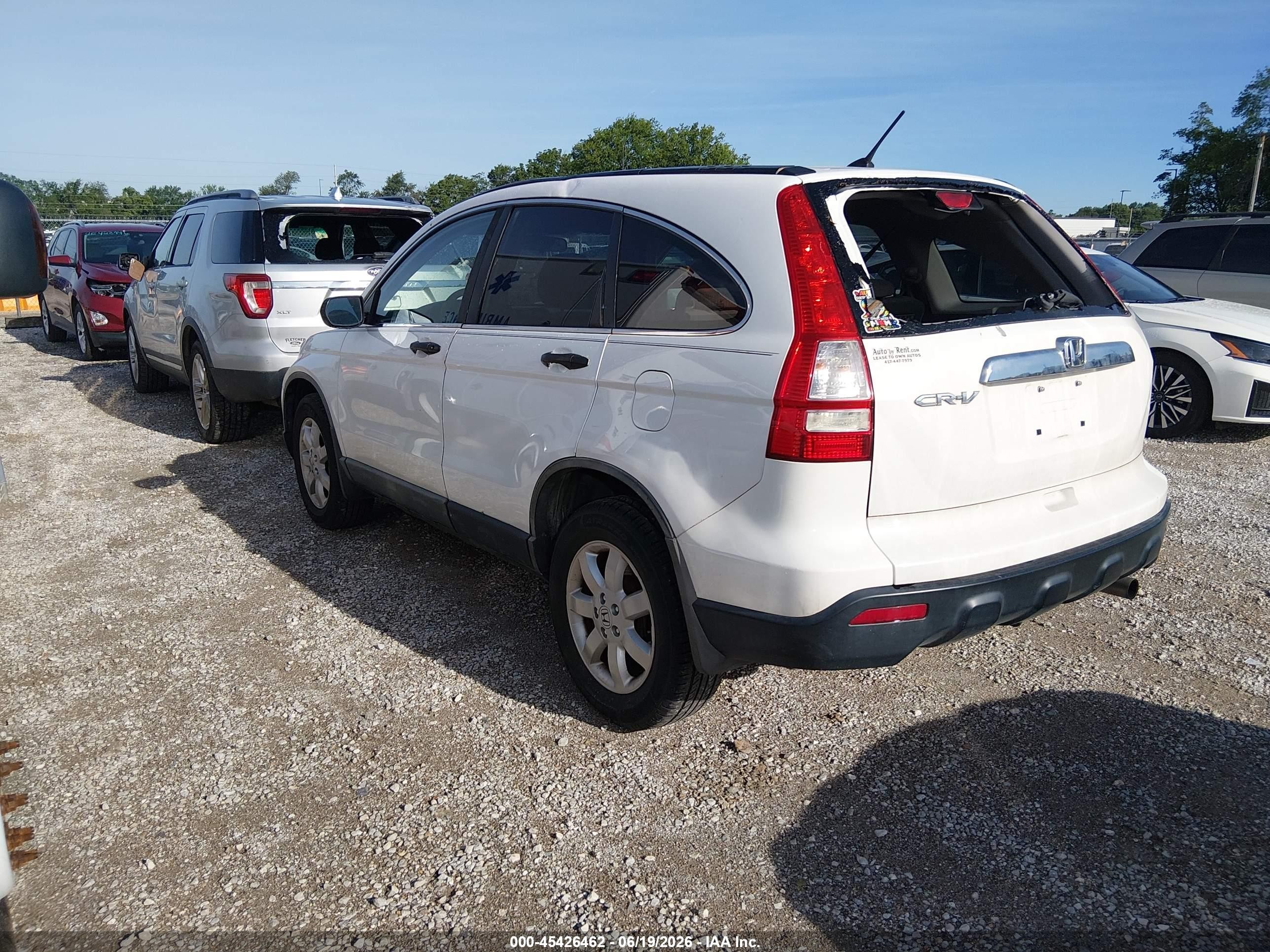 2009 Honda Cr-v Ex White vin: 5J6RE38529L014174