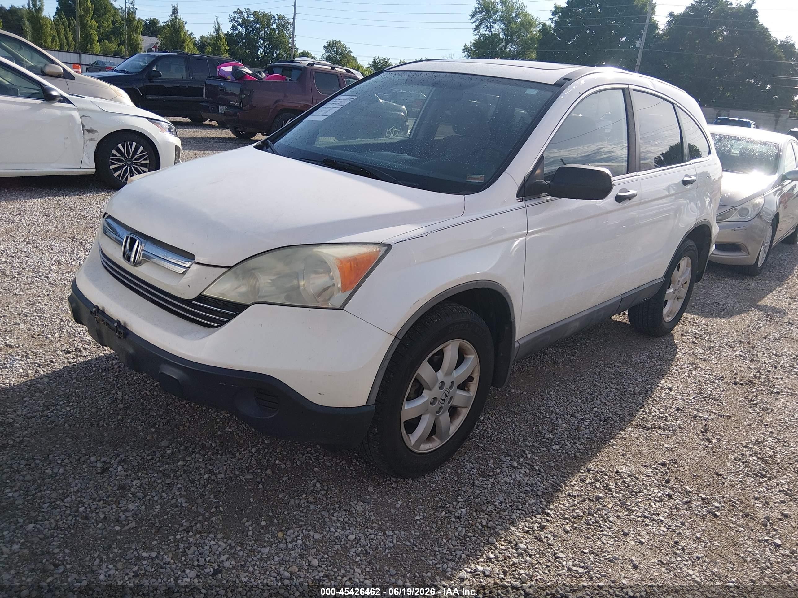 2009 Honda Cr-v Ex White vin: 5J6RE38529L014174