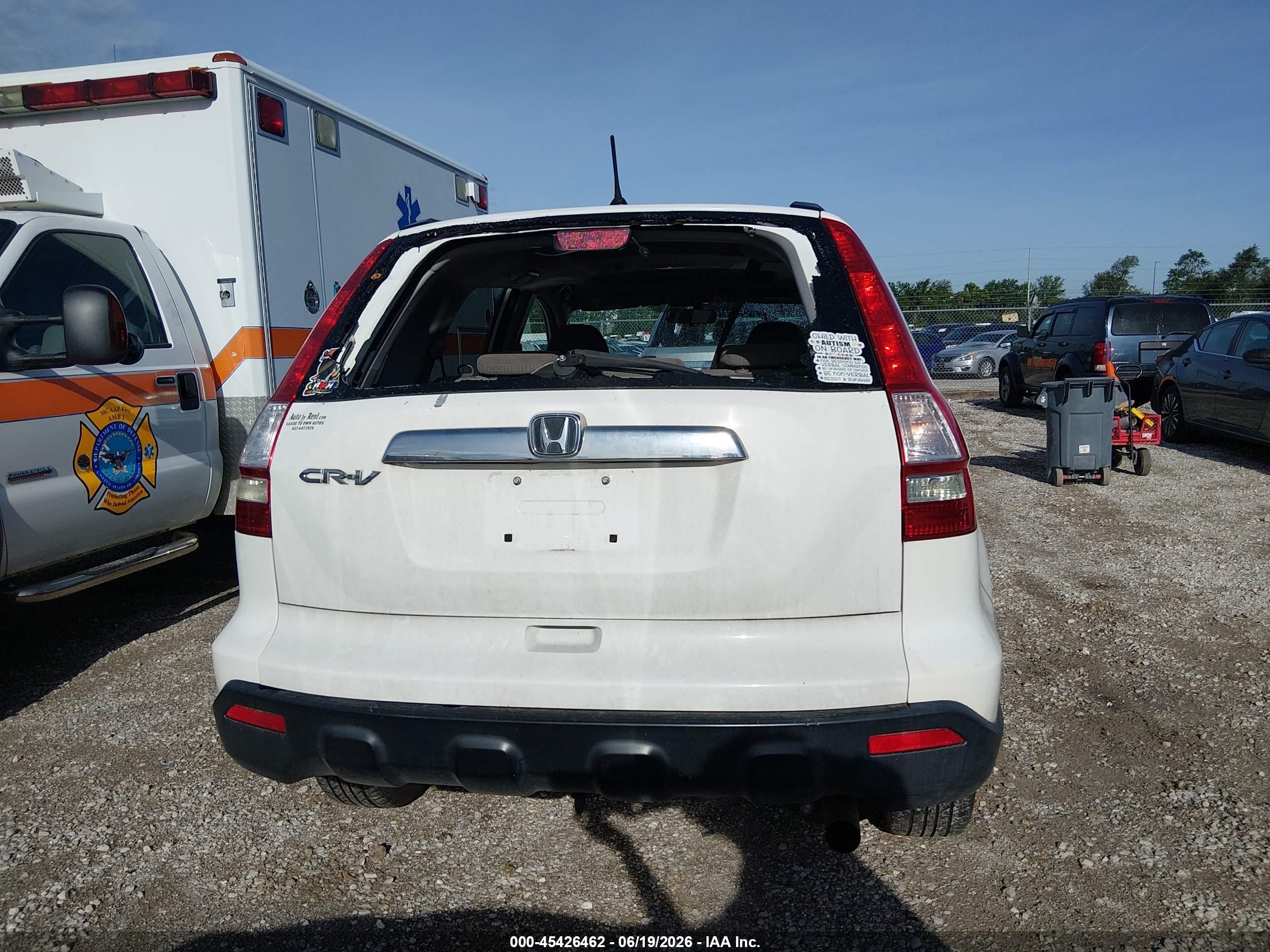2009 Honda Cr-v Ex White vin: 5J6RE38529L014174