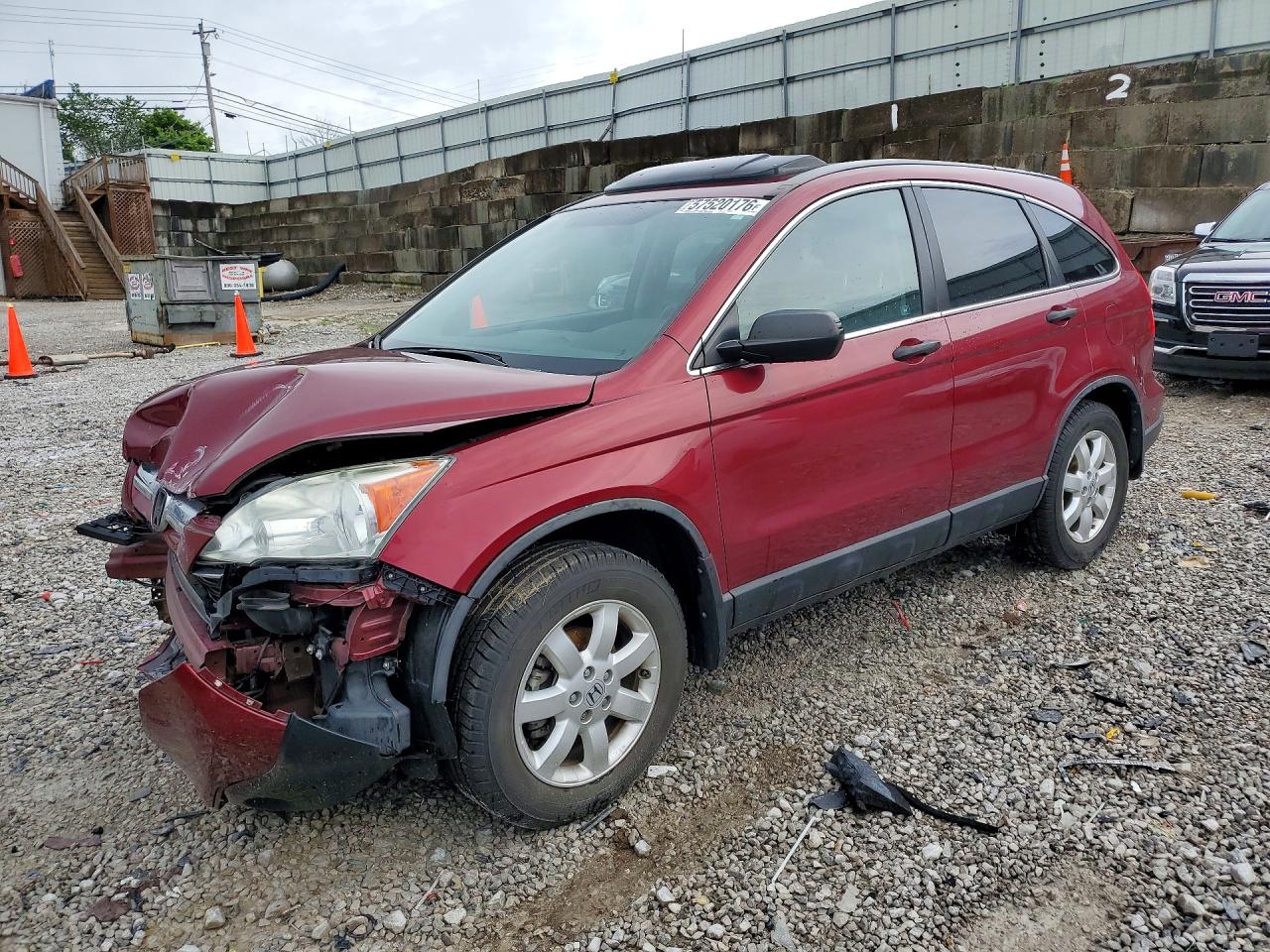 2009 Honda Cr-v Ex Burgundy vin: 5J6RE38529L015616