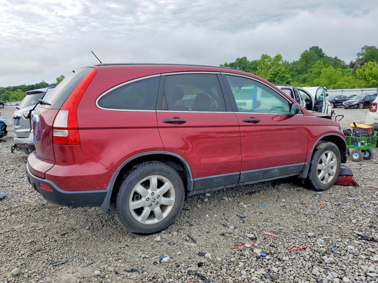 2009 Honda Cr-v Ex Burgundy vin: 5J6RE38529L015616