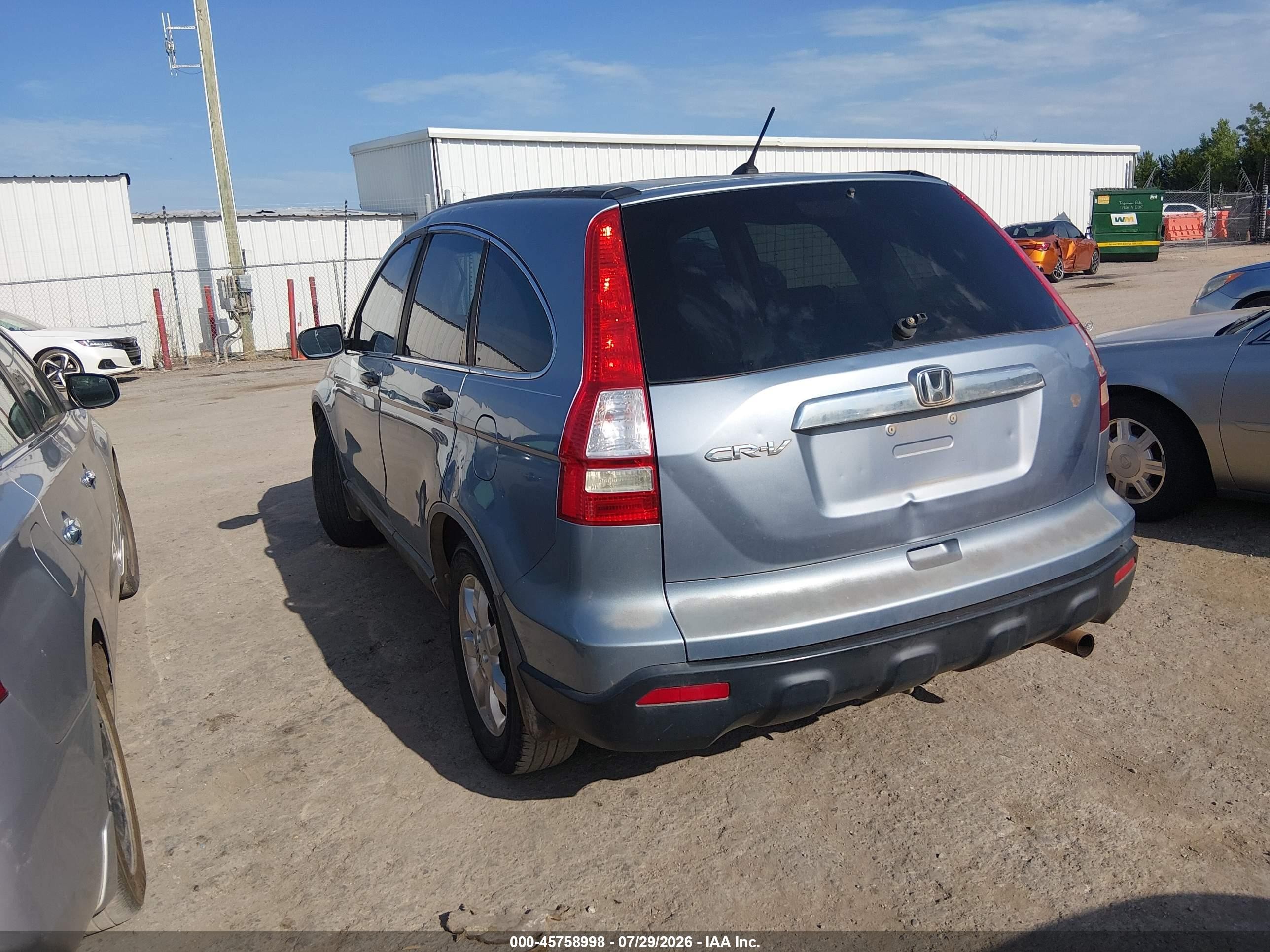 2008 Honda Cr-v Ex Blue vin: 5J6RE38538L010102