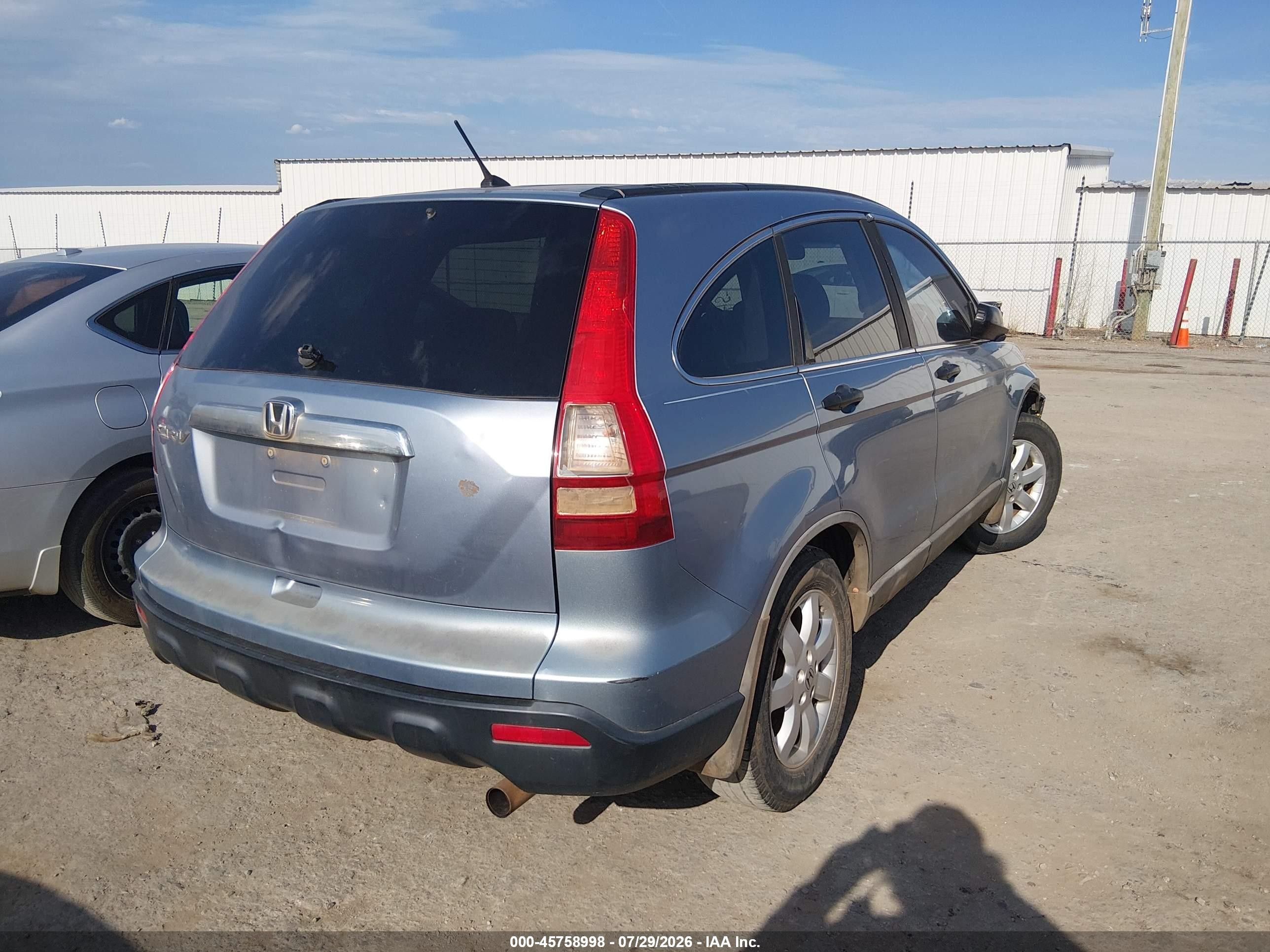 2008 Honda Cr-v Ex Blue vin: 5J6RE38538L010102