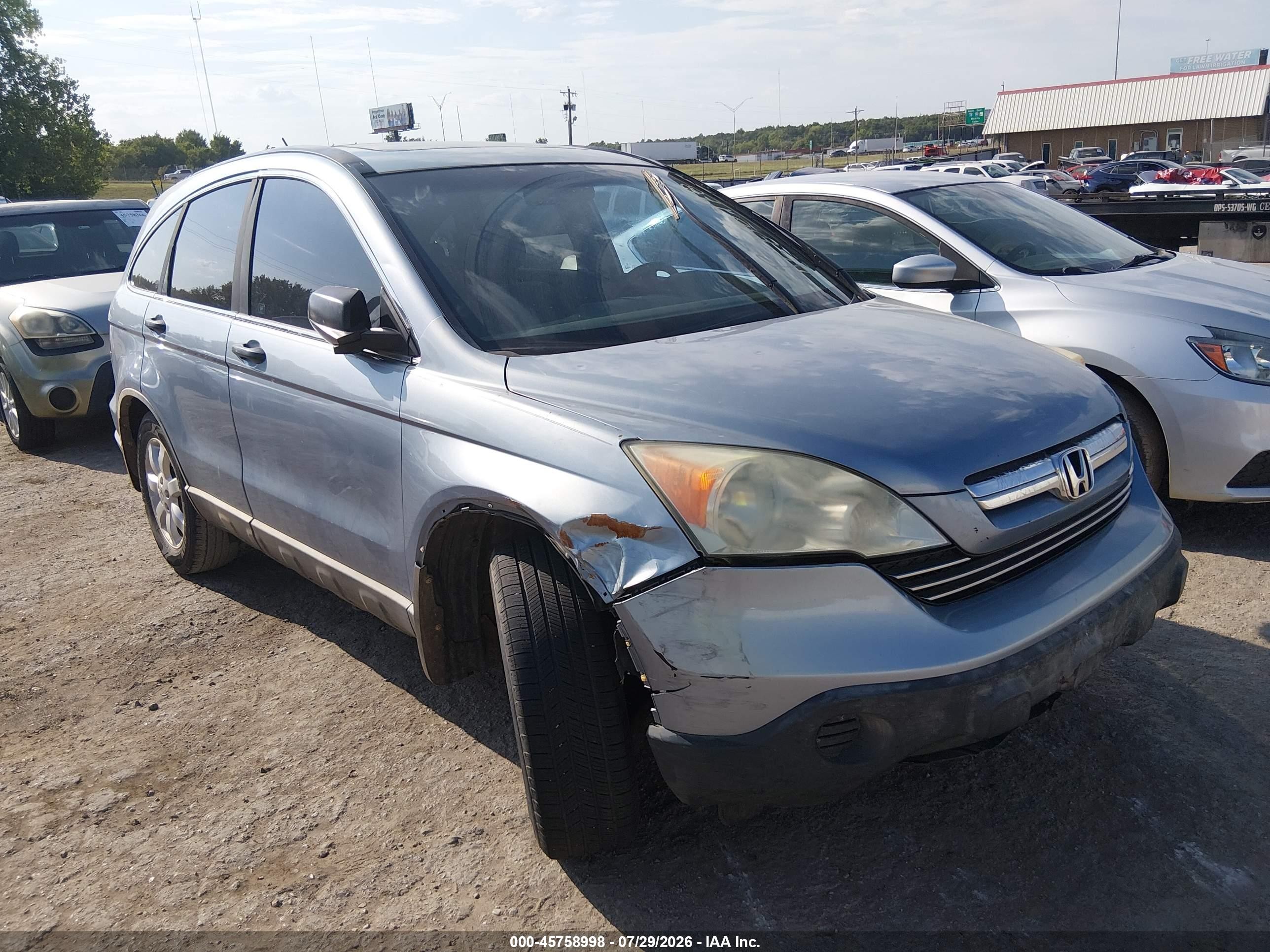 2008 Honda Cr-v Ex Blue vin: 5J6RE38538L010102