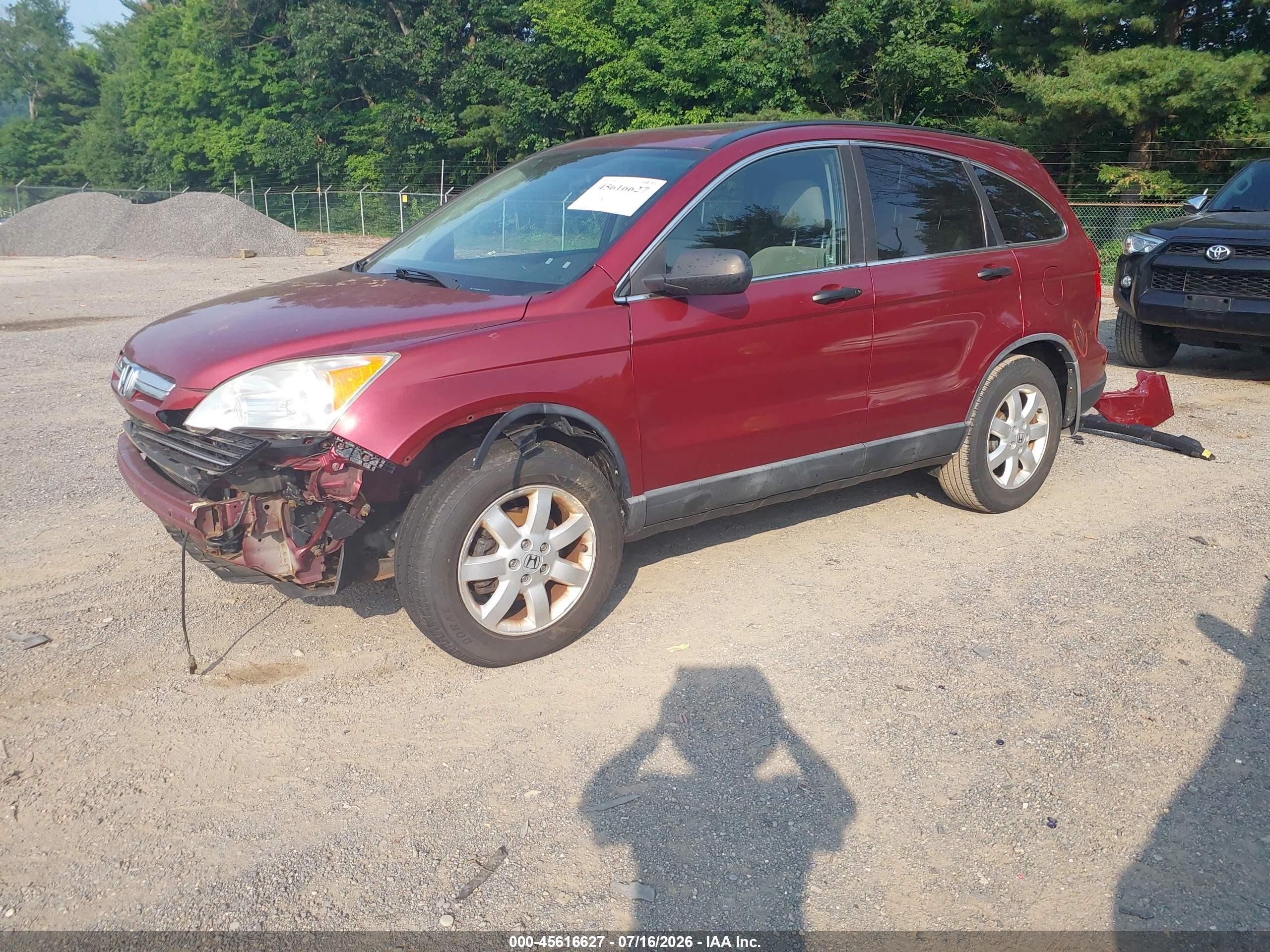 2009 Honda Cr-v Ex Red vin: 5J6RE38549L015620