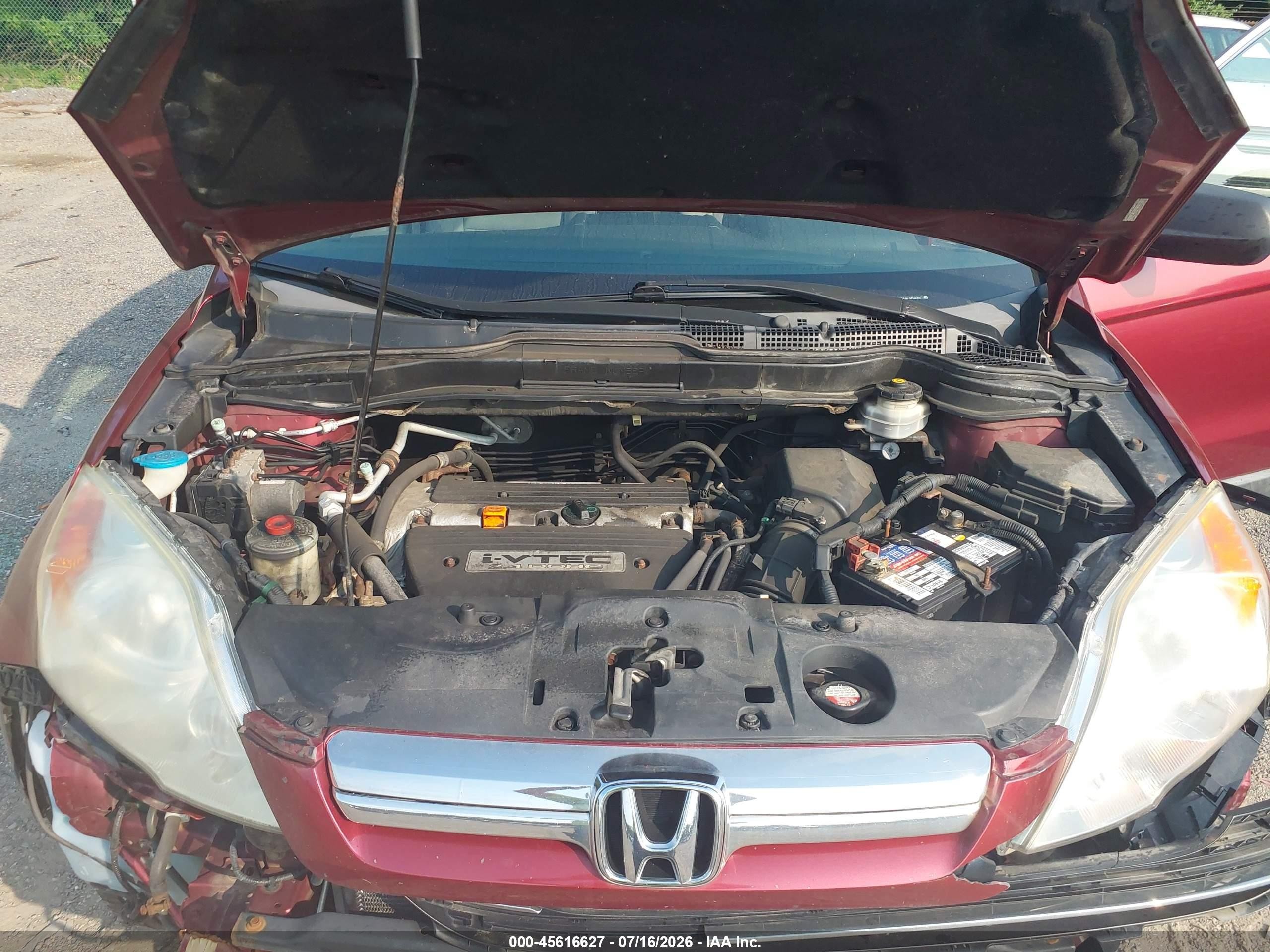 2009 Honda Cr-v Ex Red vin: 5J6RE38549L015620