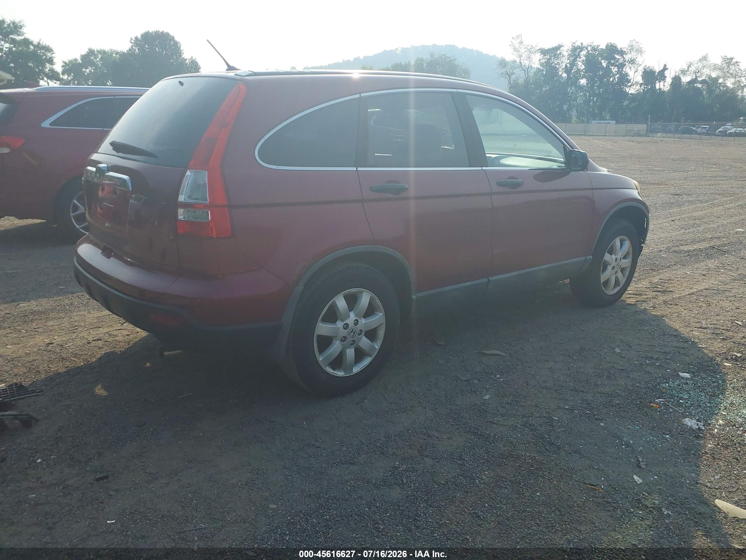 2009 Honda Cr-v Ex Red vin: 5J6RE38549L015620