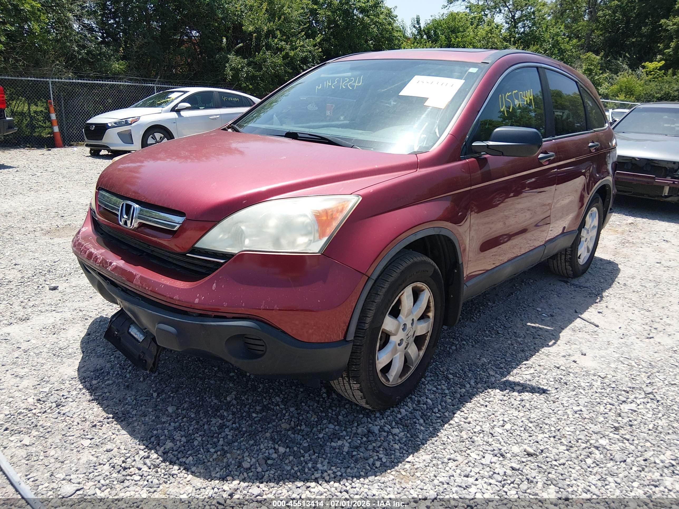 2009 Honda Cr-v Ex Red vin: 5J6RE38549L029968
