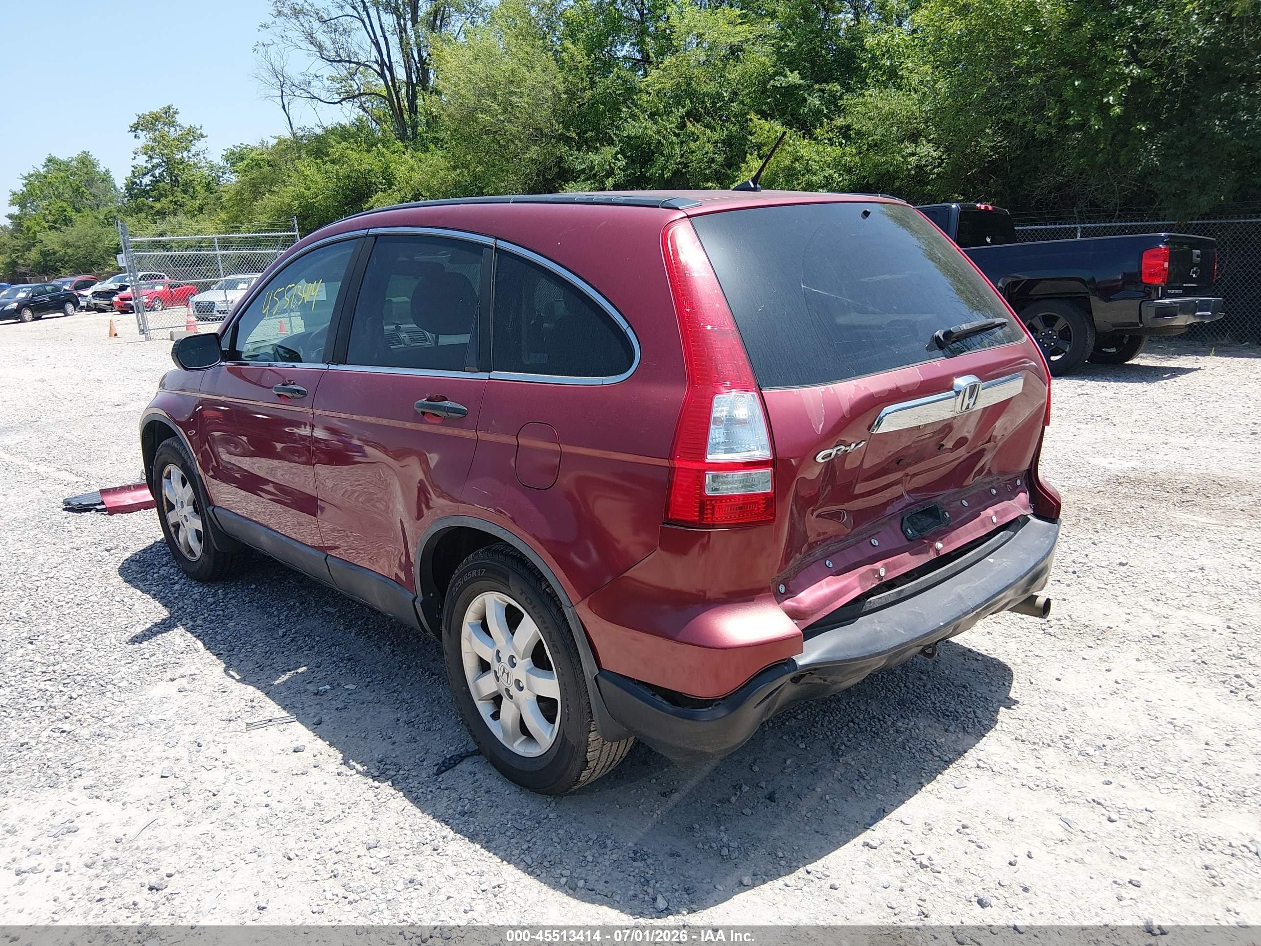 2009 Honda Cr-v Ex Red vin: 5J6RE38549L029968
