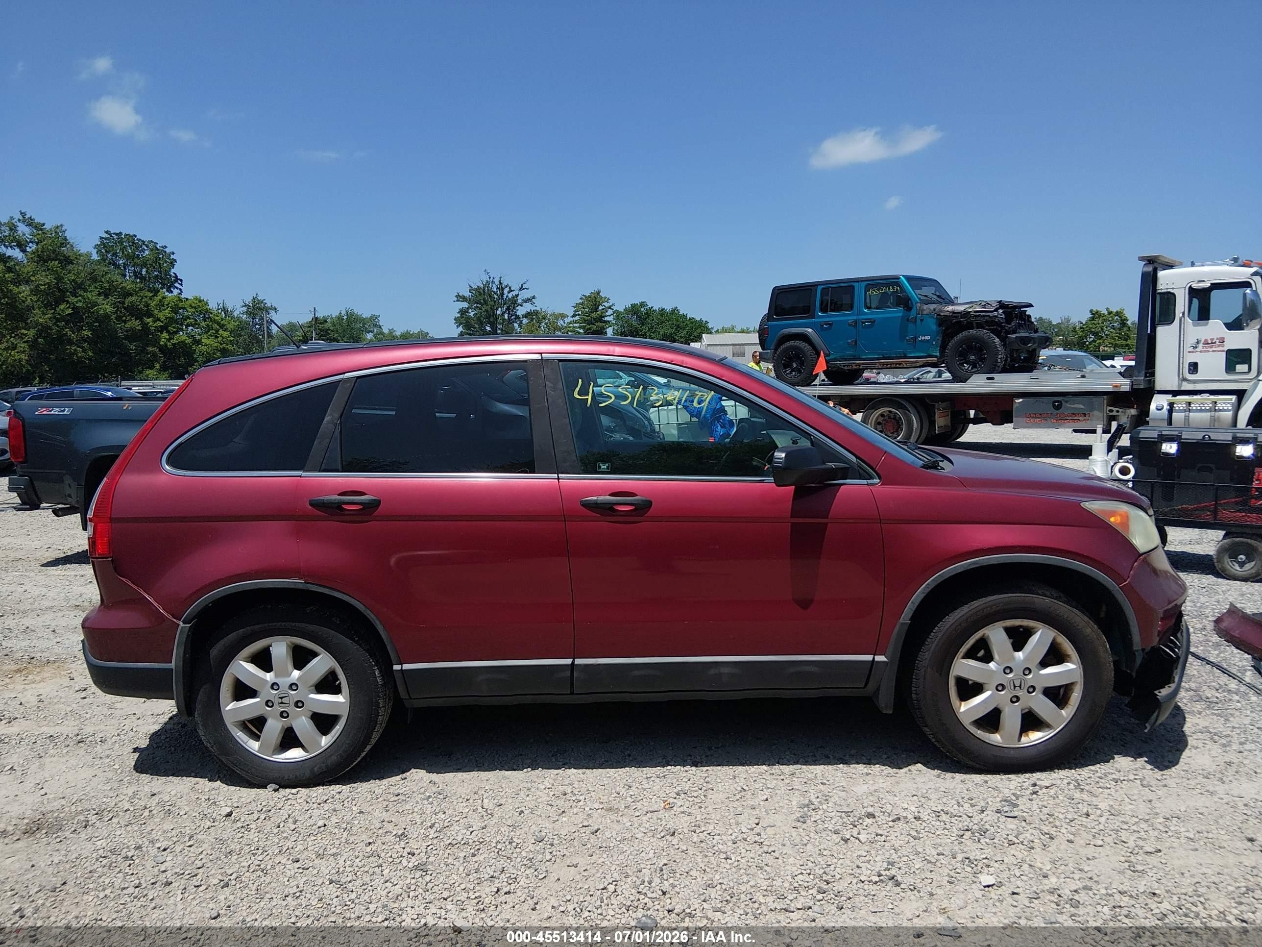 2009 Honda Cr-v Ex Red vin: 5J6RE38549L029968