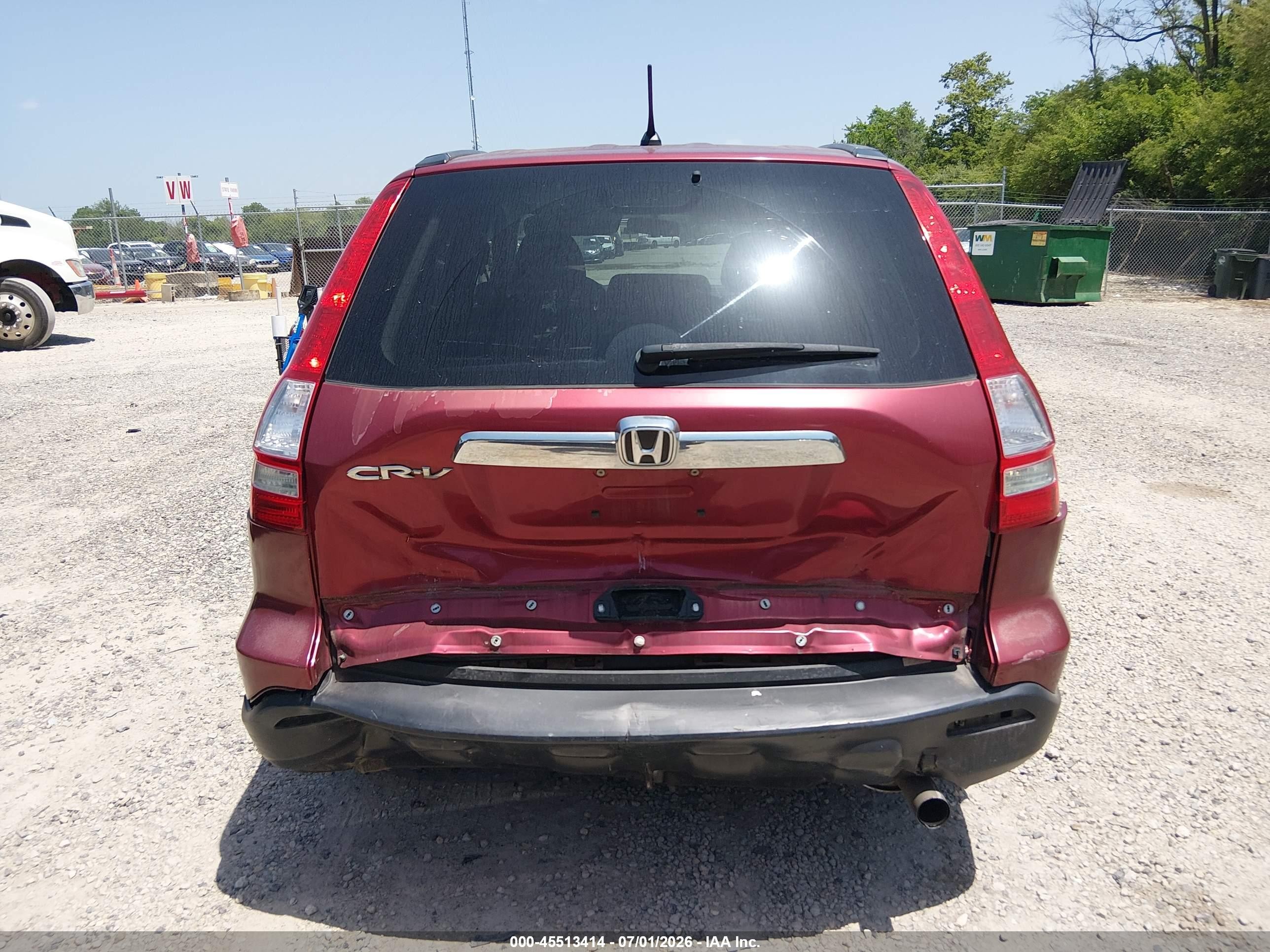 2009 Honda Cr-v Ex Red vin: 5J6RE38549L029968