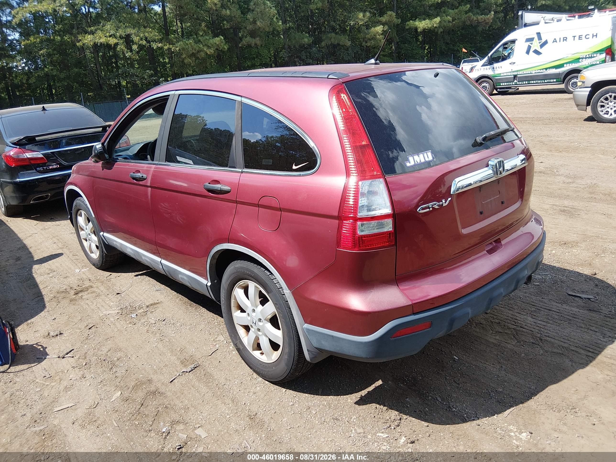 2009 Honda Cr-v Ex Red vin: 5J6RE38559L002083