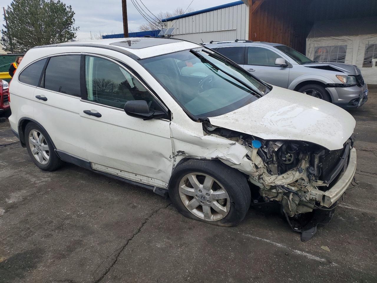 2009 Honda Cr-v Ex White vin: 5J6RE38559L015710