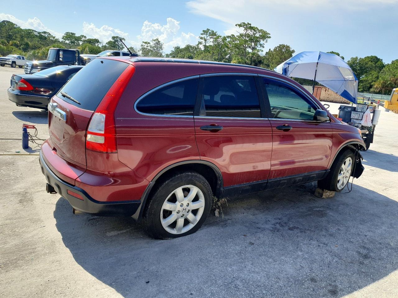 2009 Honda Cr-v Ex Red vin: 5J6RE38569L002075