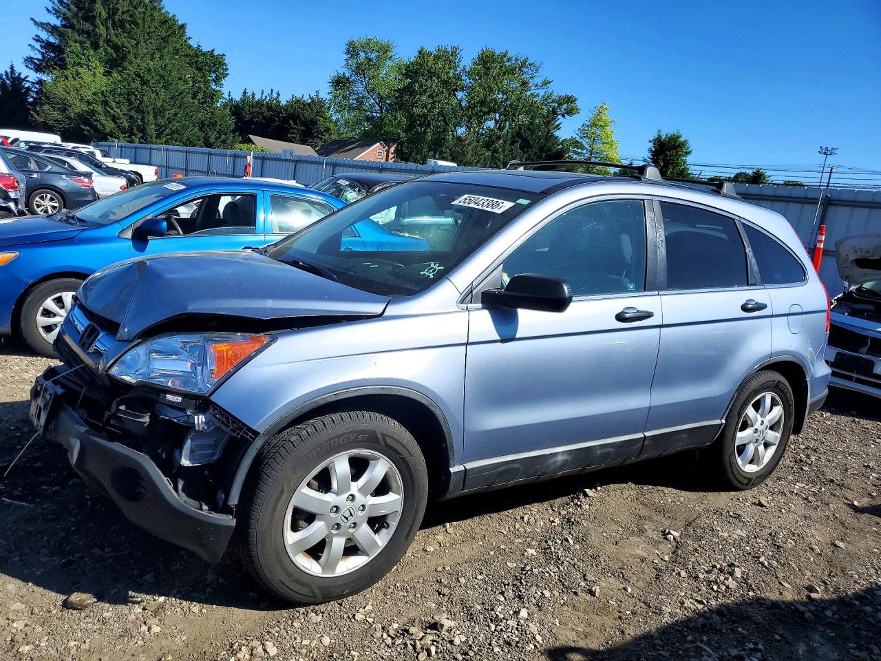 2009 Honda Cr-v Ex Blue vin: 5J6RE38569L015411