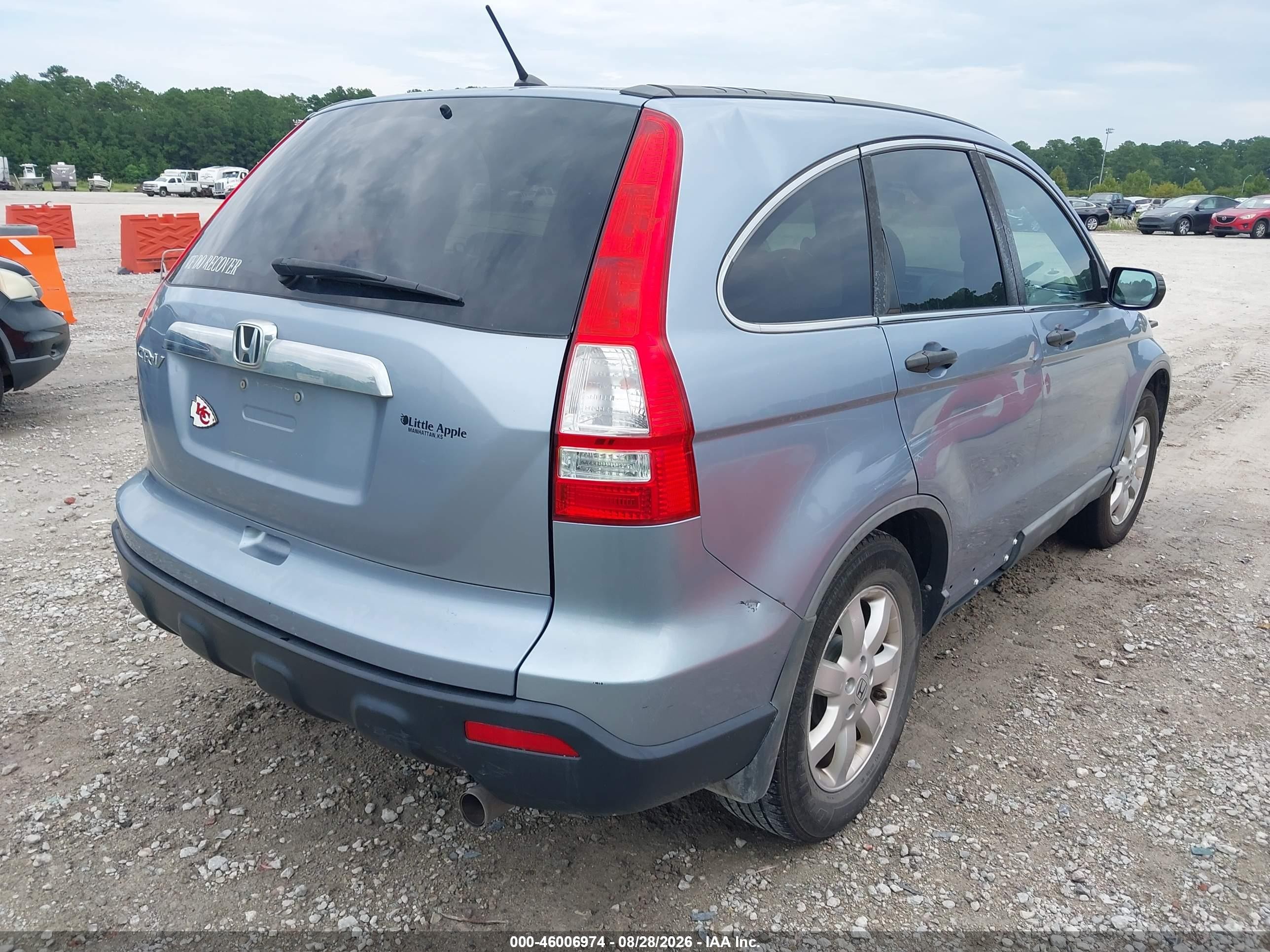 2008 Honda Cr-v Ex Blue vin: 5J6RE38598L010072
