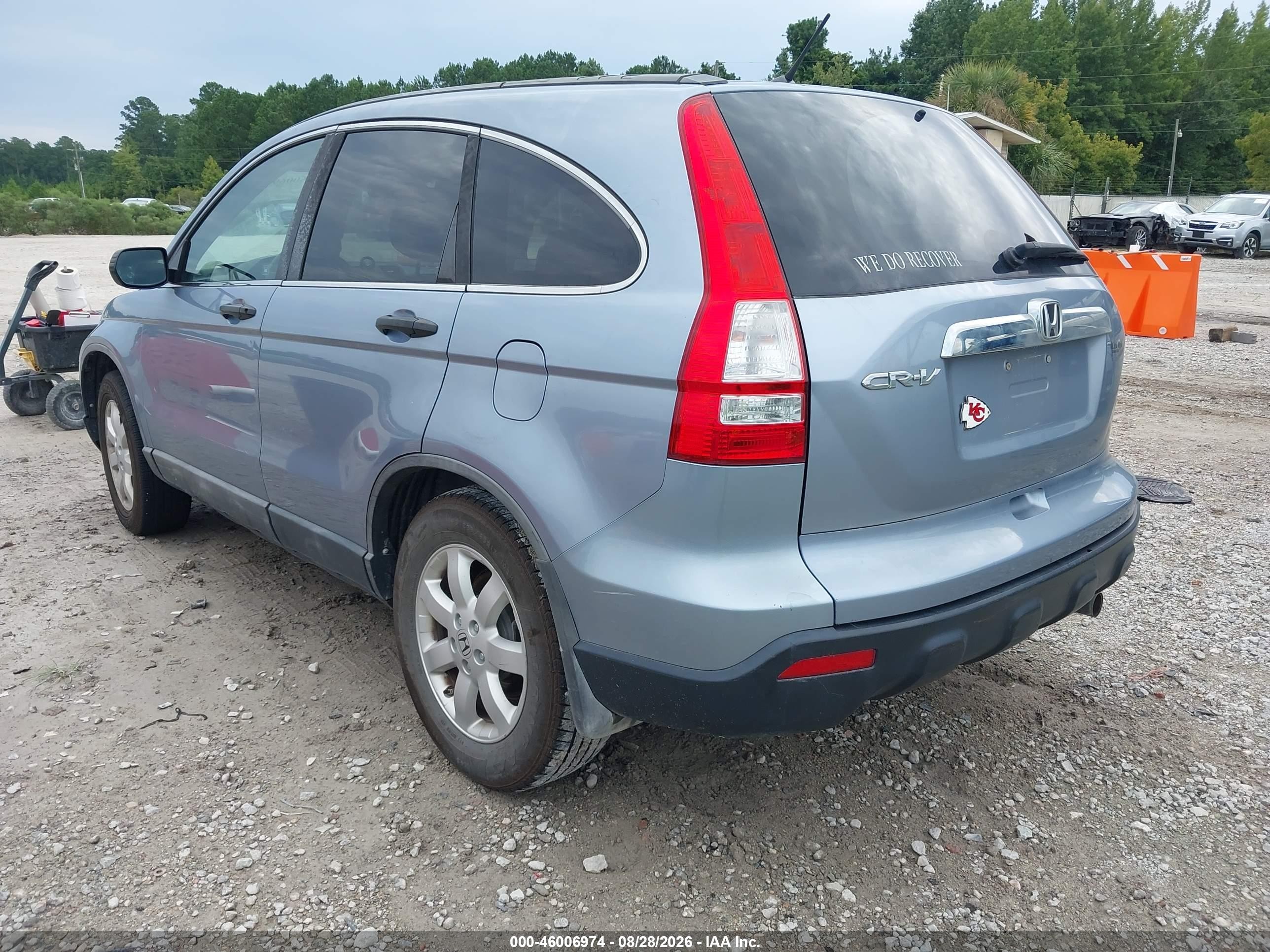 2008 Honda Cr-v Ex Blue vin: 5J6RE38598L010072