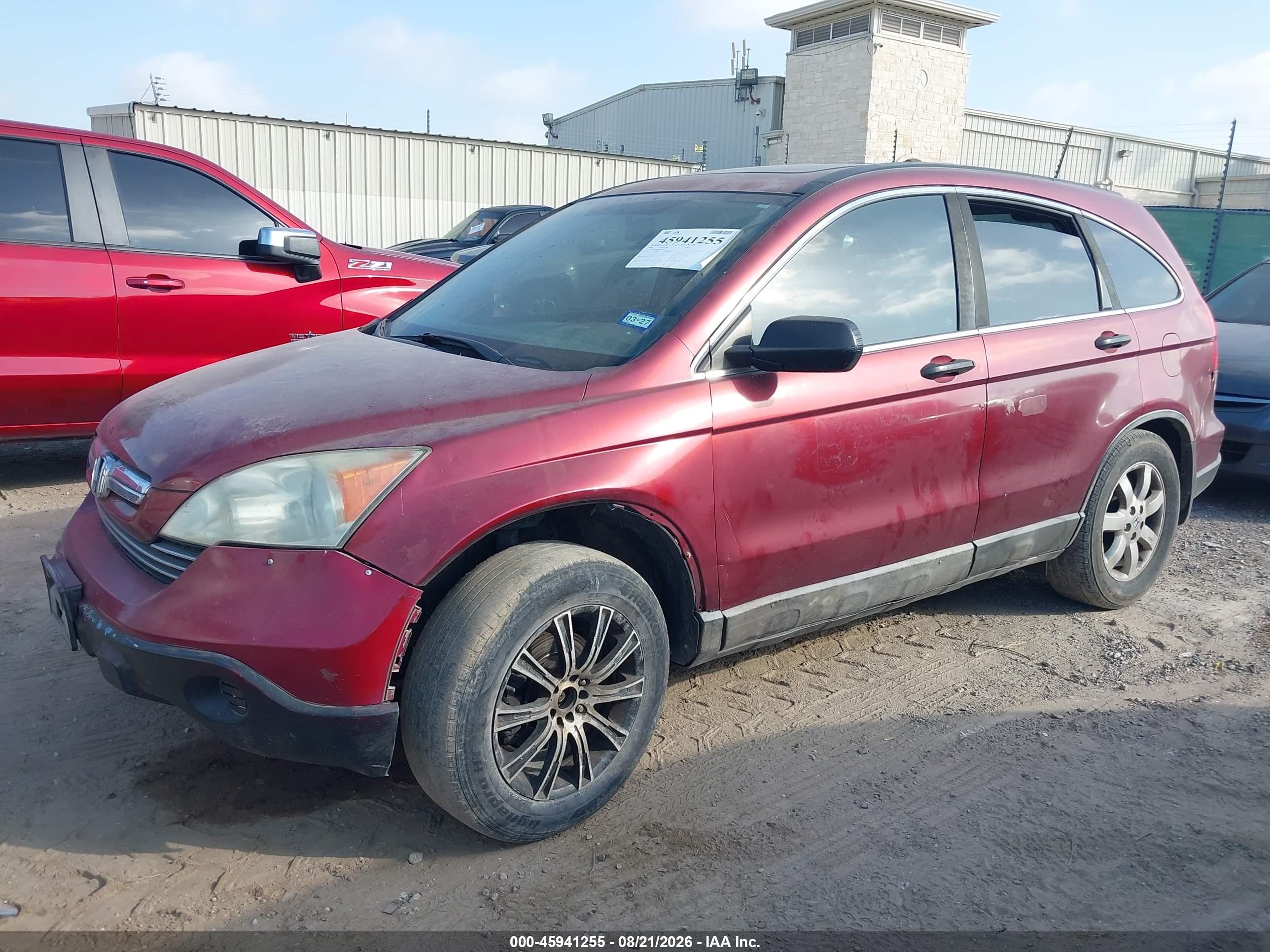 2009 Honda Cr-v Ex Burgundy vin: 5J6RE38599L012311