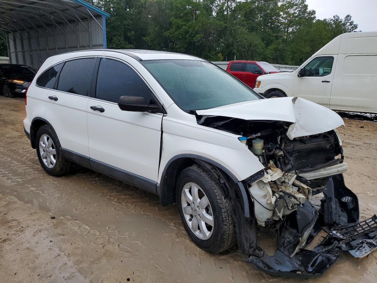 2009 Honda Cr-v Ex White vin: 5J6RE38599L032185