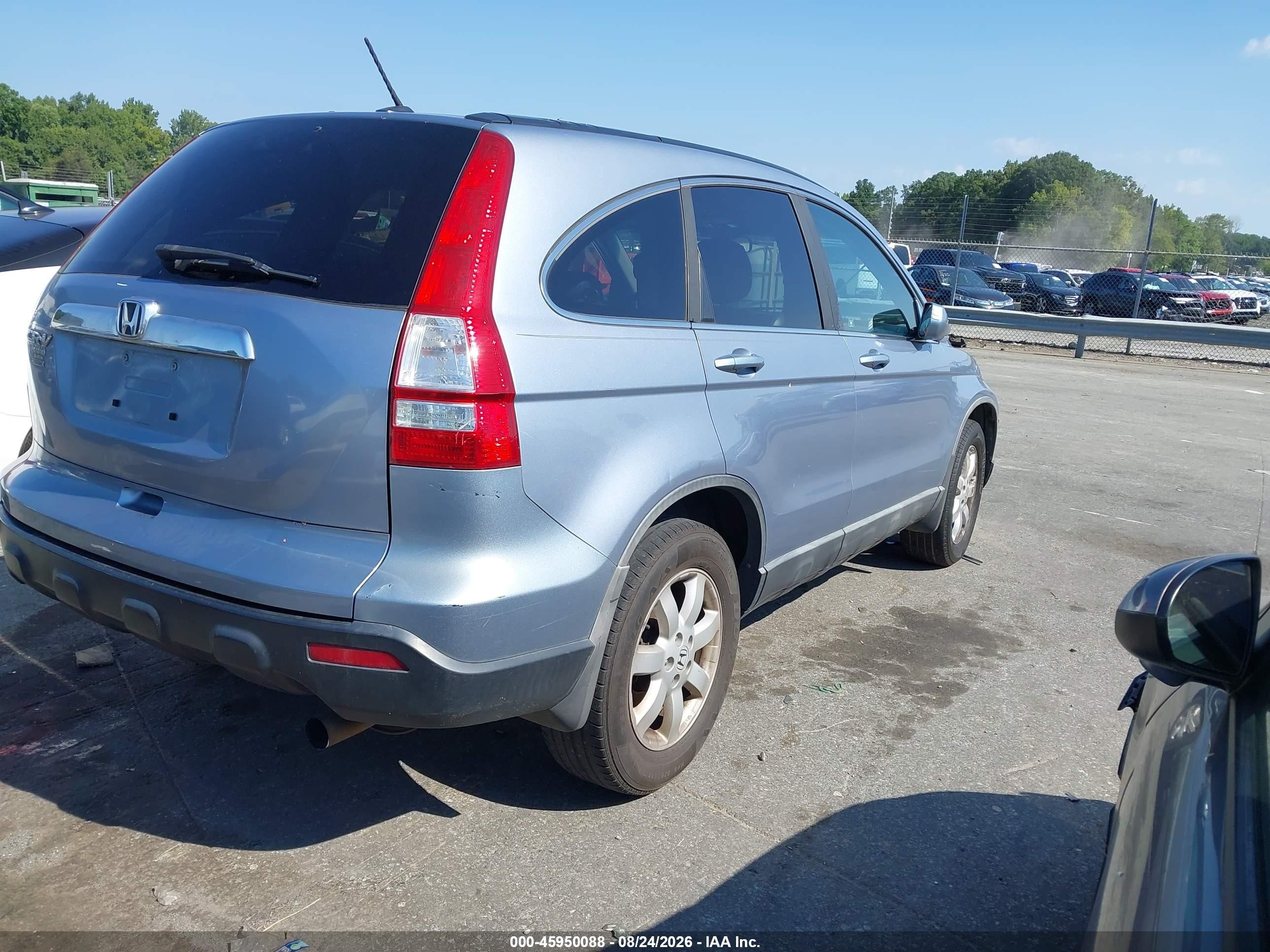 2008 Honda Cr-v Ex-l Light Blue vin: 5J6RE38708L000984