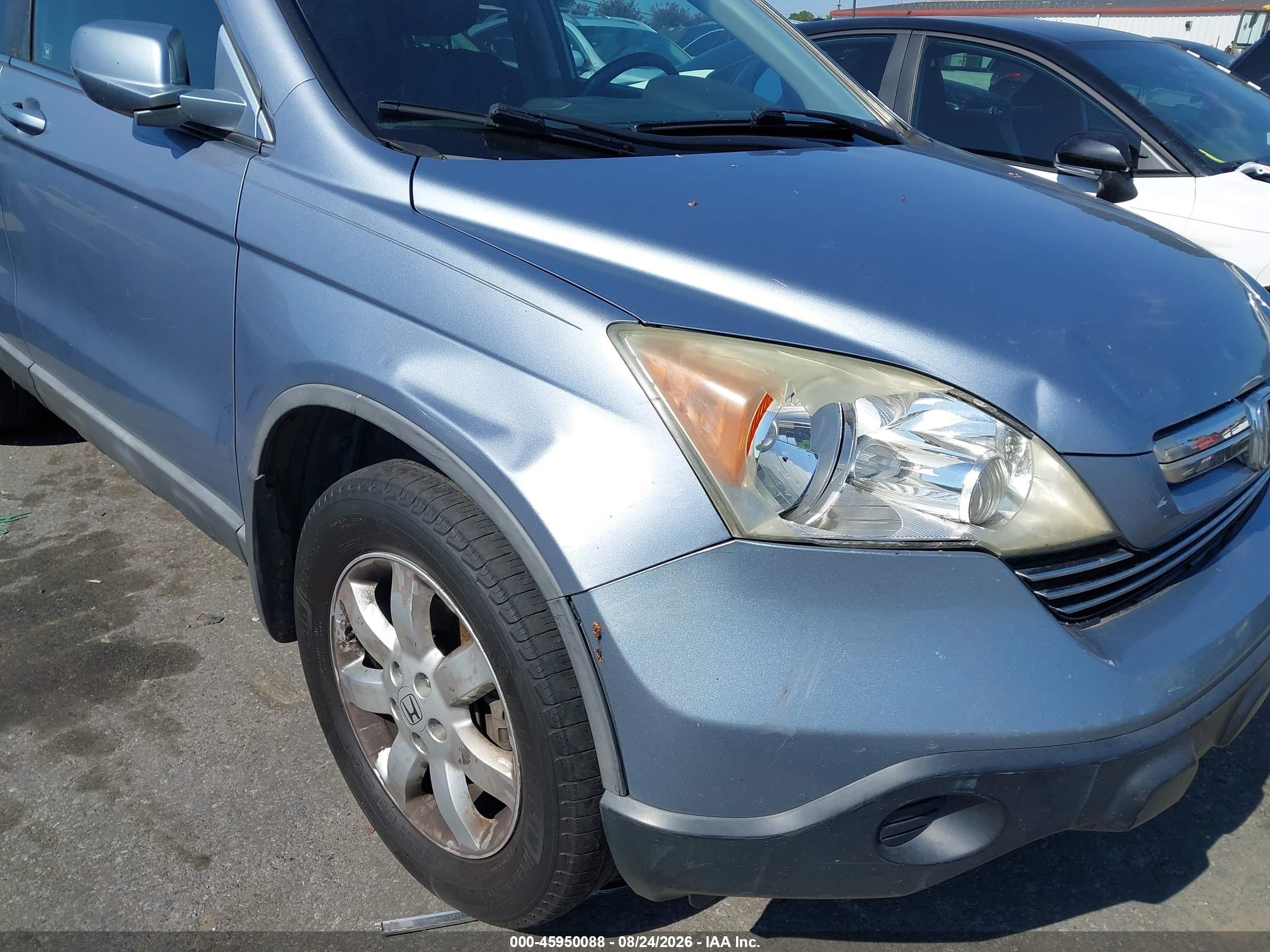 2008 Honda Cr-v Ex-l Light Blue vin: 5J6RE38708L000984