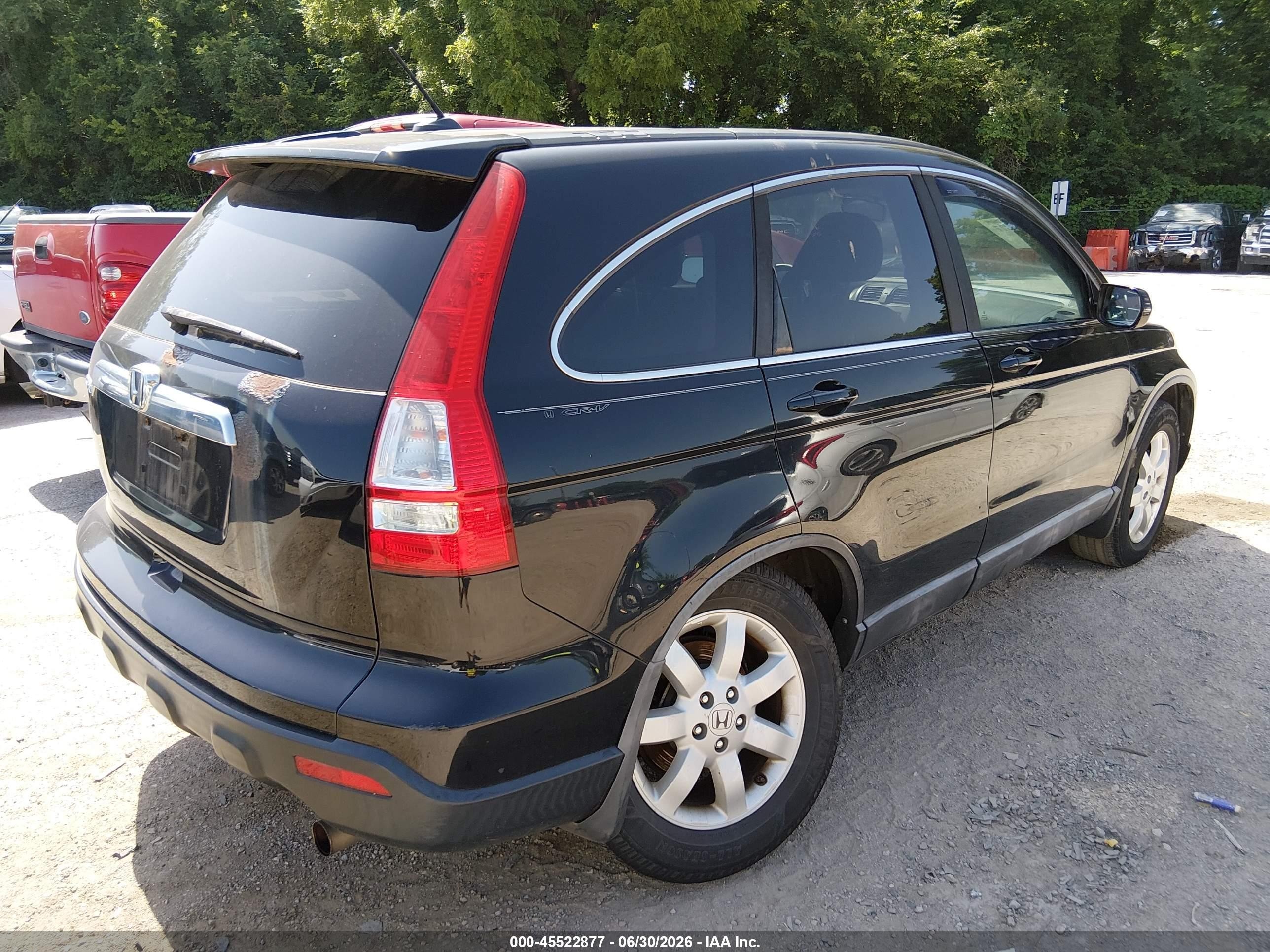 2008 Honda Cr-v Ex-l Black vin: 5J6RE38708L001665