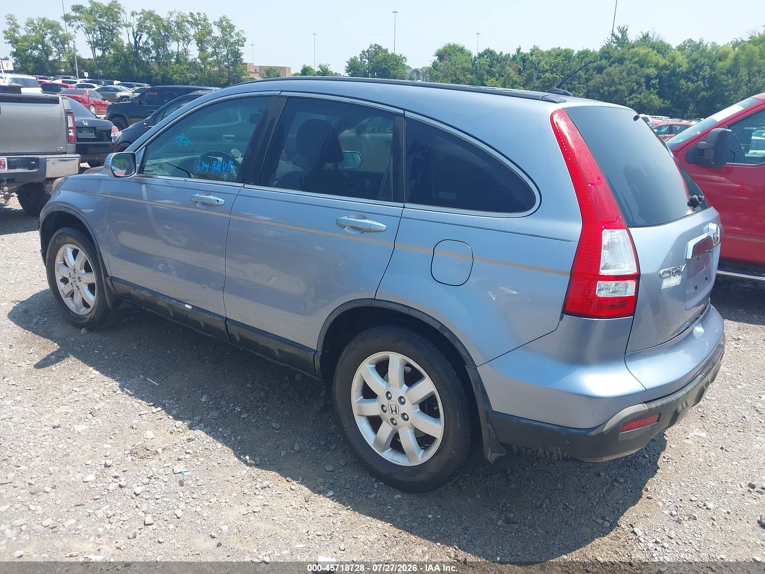 2008 Honda Cr-v Ex-l Light Blue vin: 5J6RE38708L005215