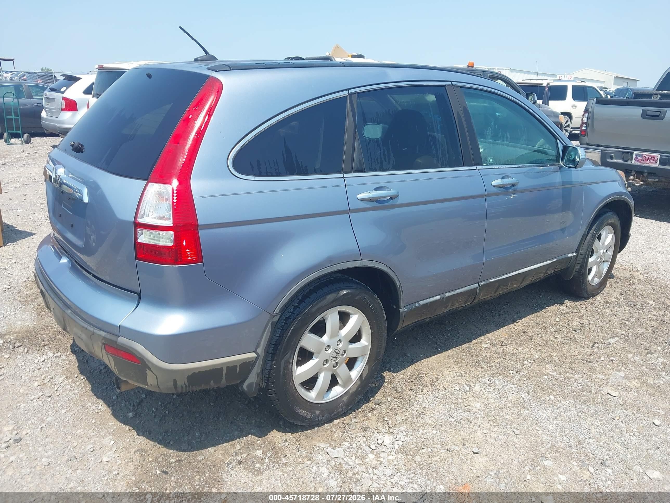 2008 Honda Cr-v Ex-l Light Blue vin: 5J6RE38708L005215