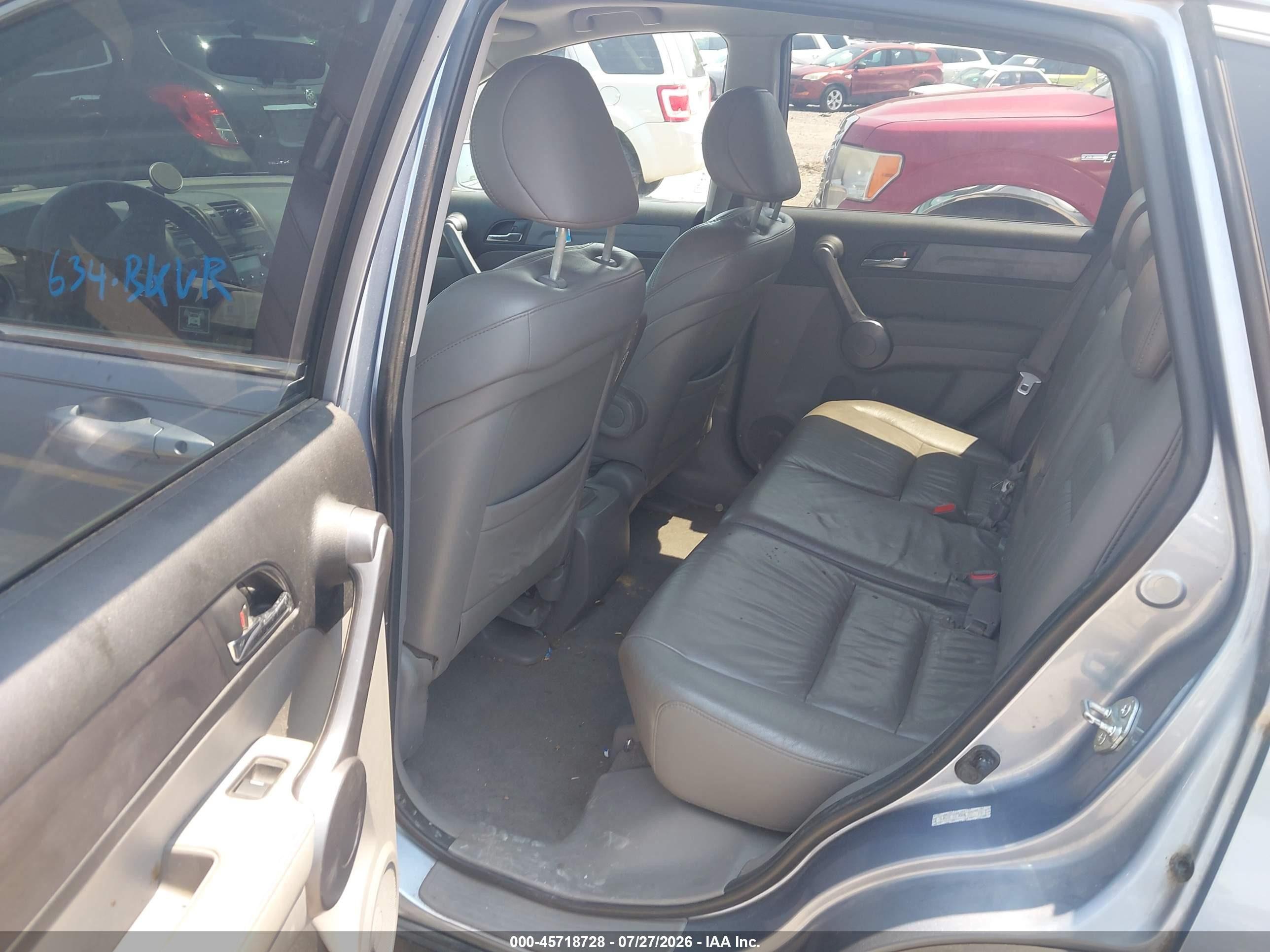 2008 Honda Cr-v Ex-l Light Blue vin: 5J6RE38708L005215