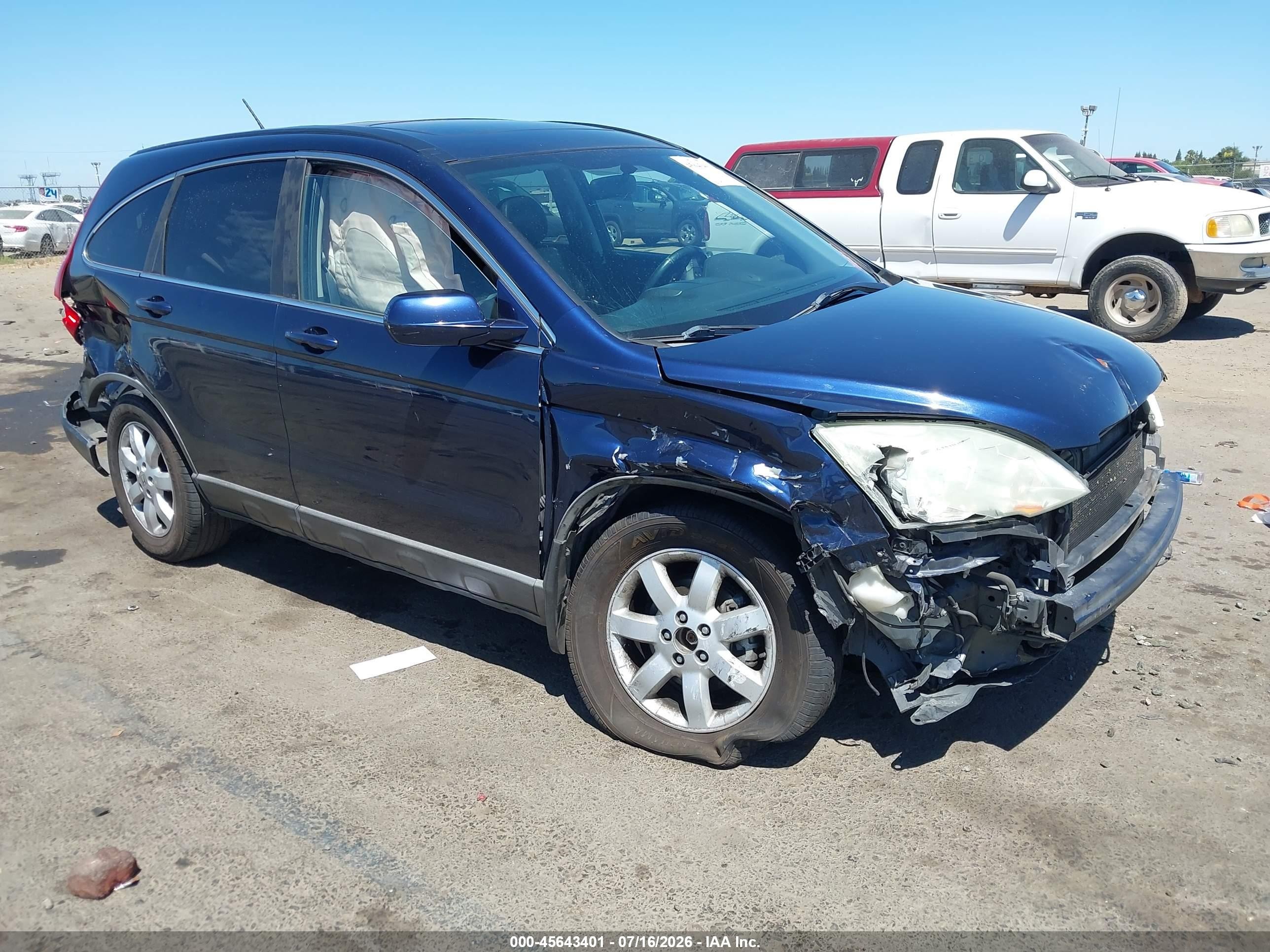2009 Honda Cr-v Ex-l Dark Blue vin: 5J6RE38719L035552
