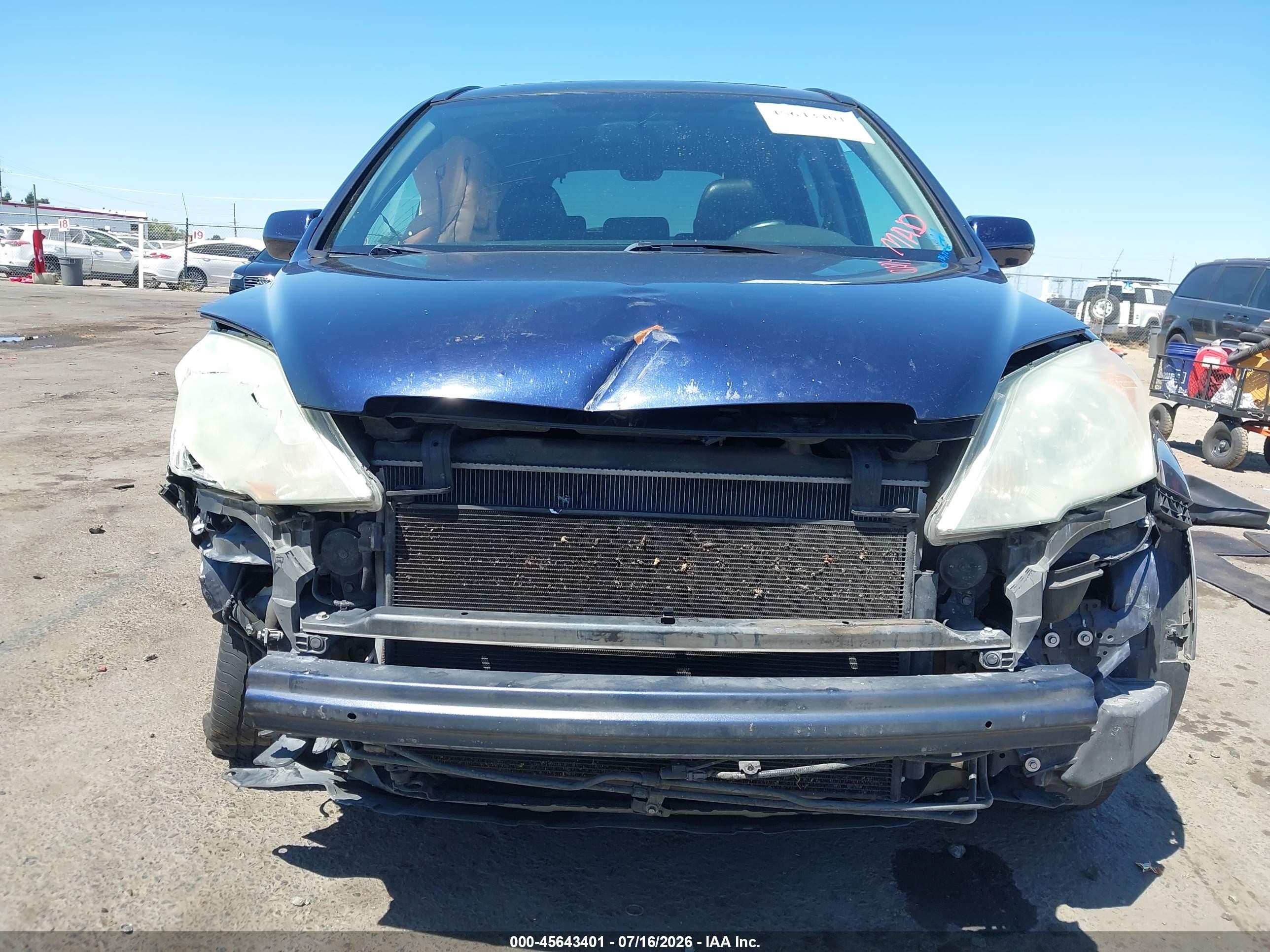 2009 Honda Cr-v Ex-l Dark Blue vin: 5J6RE38719L035552
