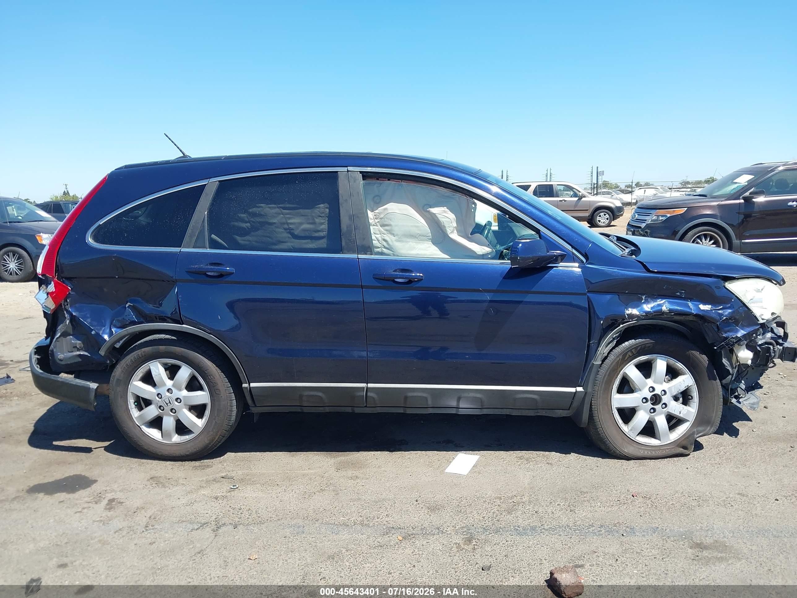 2009 Honda Cr-v Ex-l Dark Blue vin: 5J6RE38719L035552