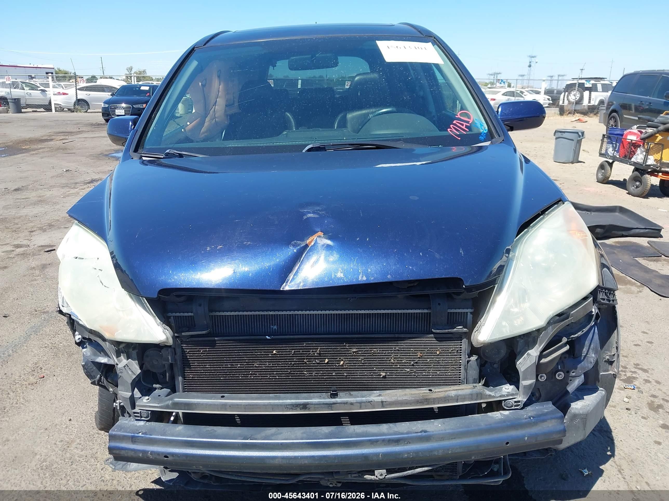 2009 Honda Cr-v Ex-l Dark Blue vin: 5J6RE38719L035552
