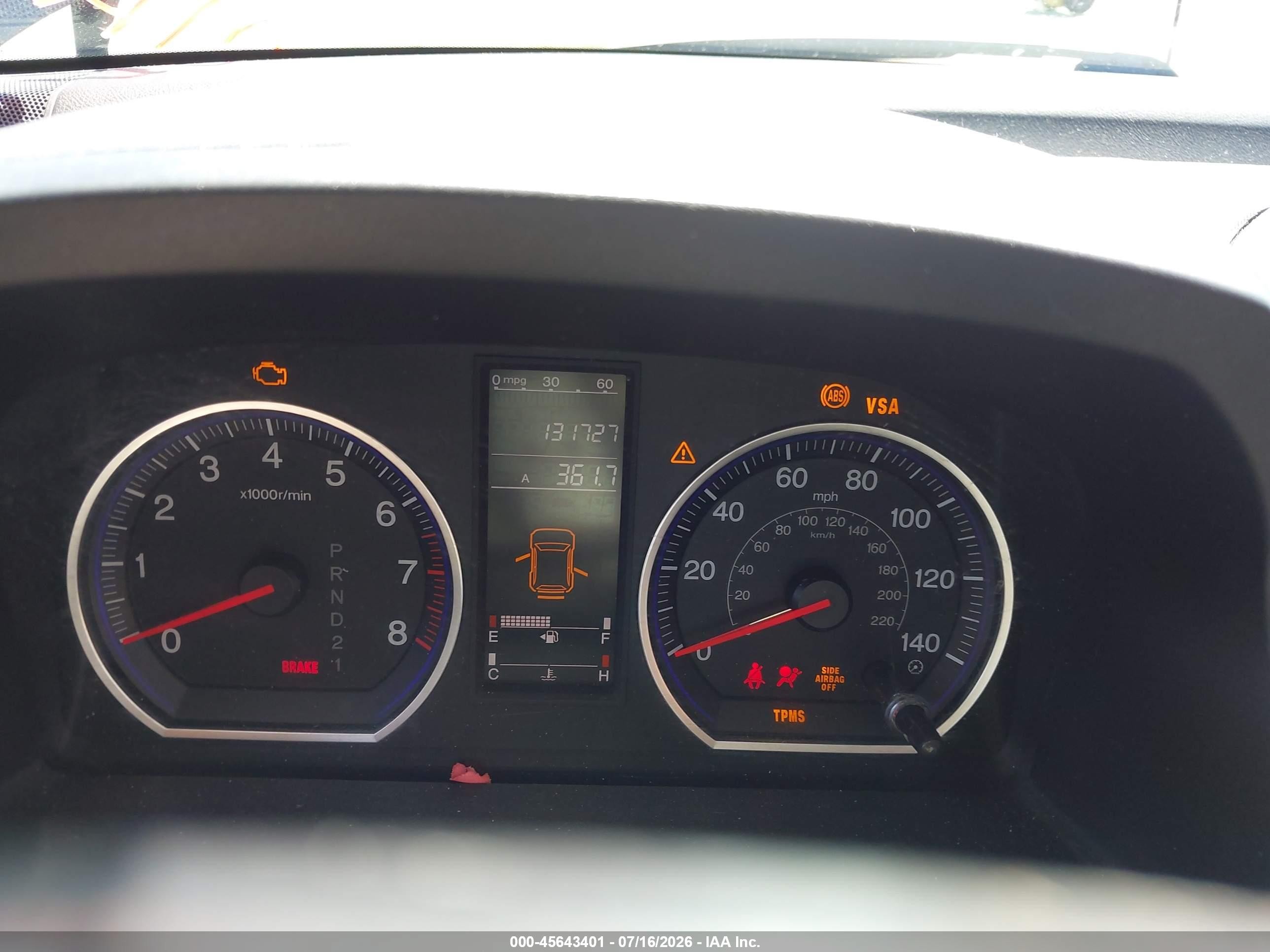 2009 Honda Cr-v Ex-l Dark Blue vin: 5J6RE38719L035552