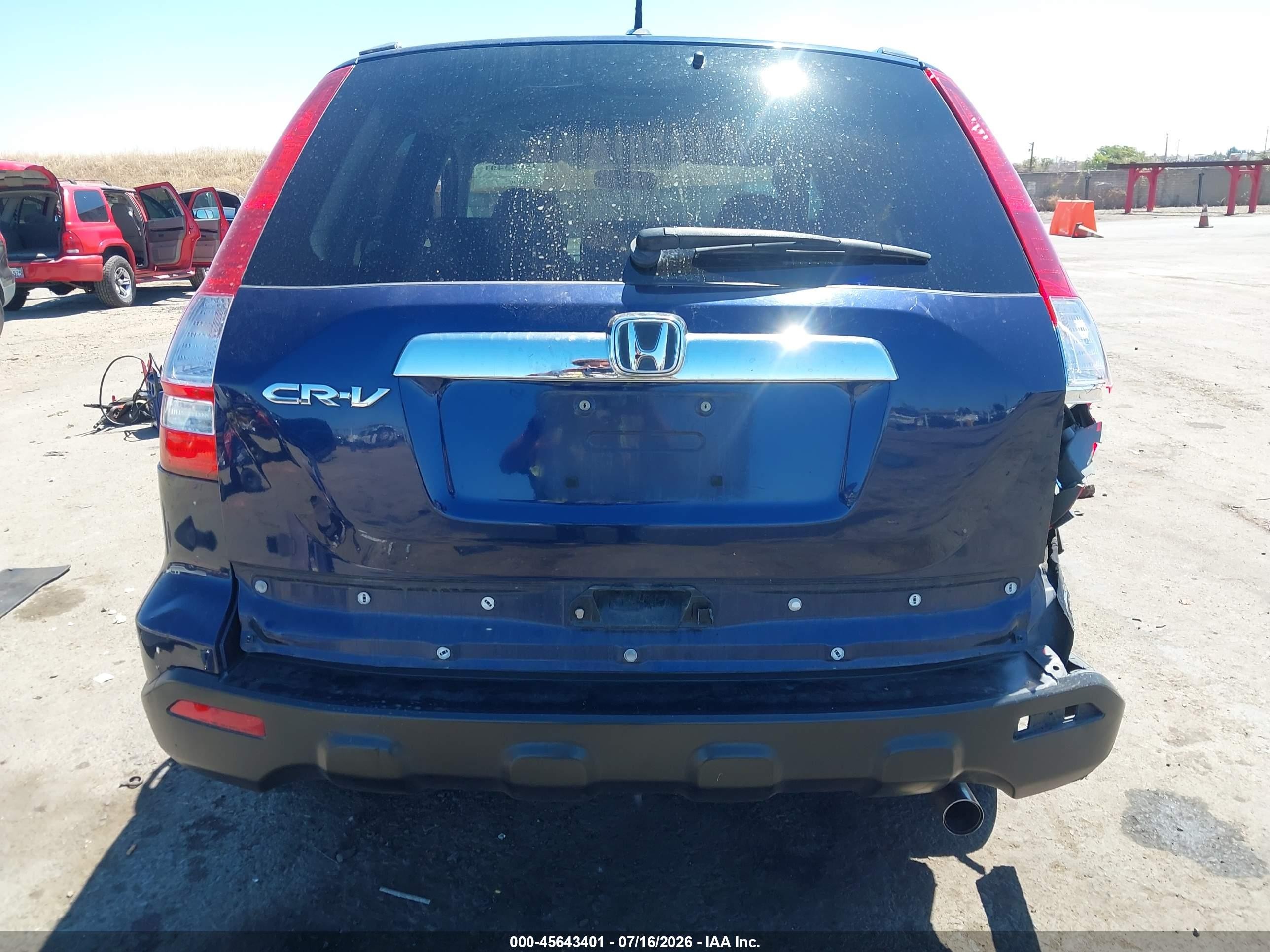 2009 Honda Cr-v Ex-l Dark Blue vin: 5J6RE38719L035552