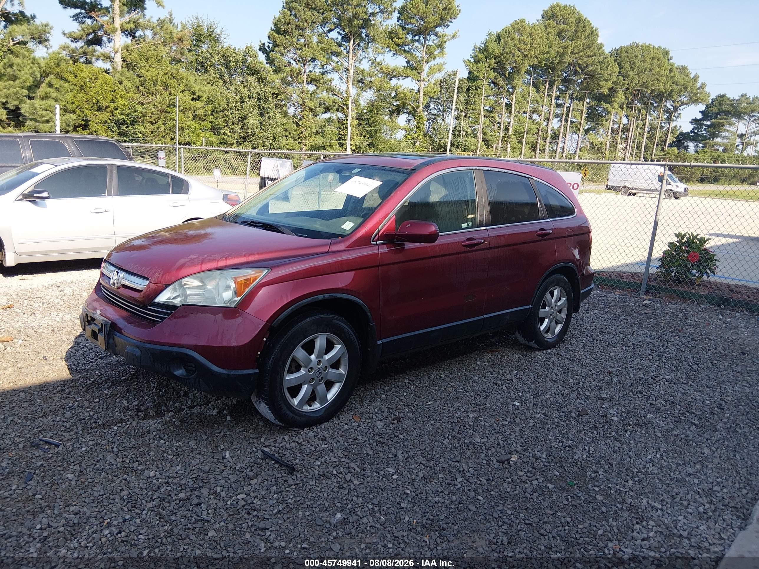 2008 Honda Cr-v Ex-l Maroon vin: 5J6RE38728L004955
