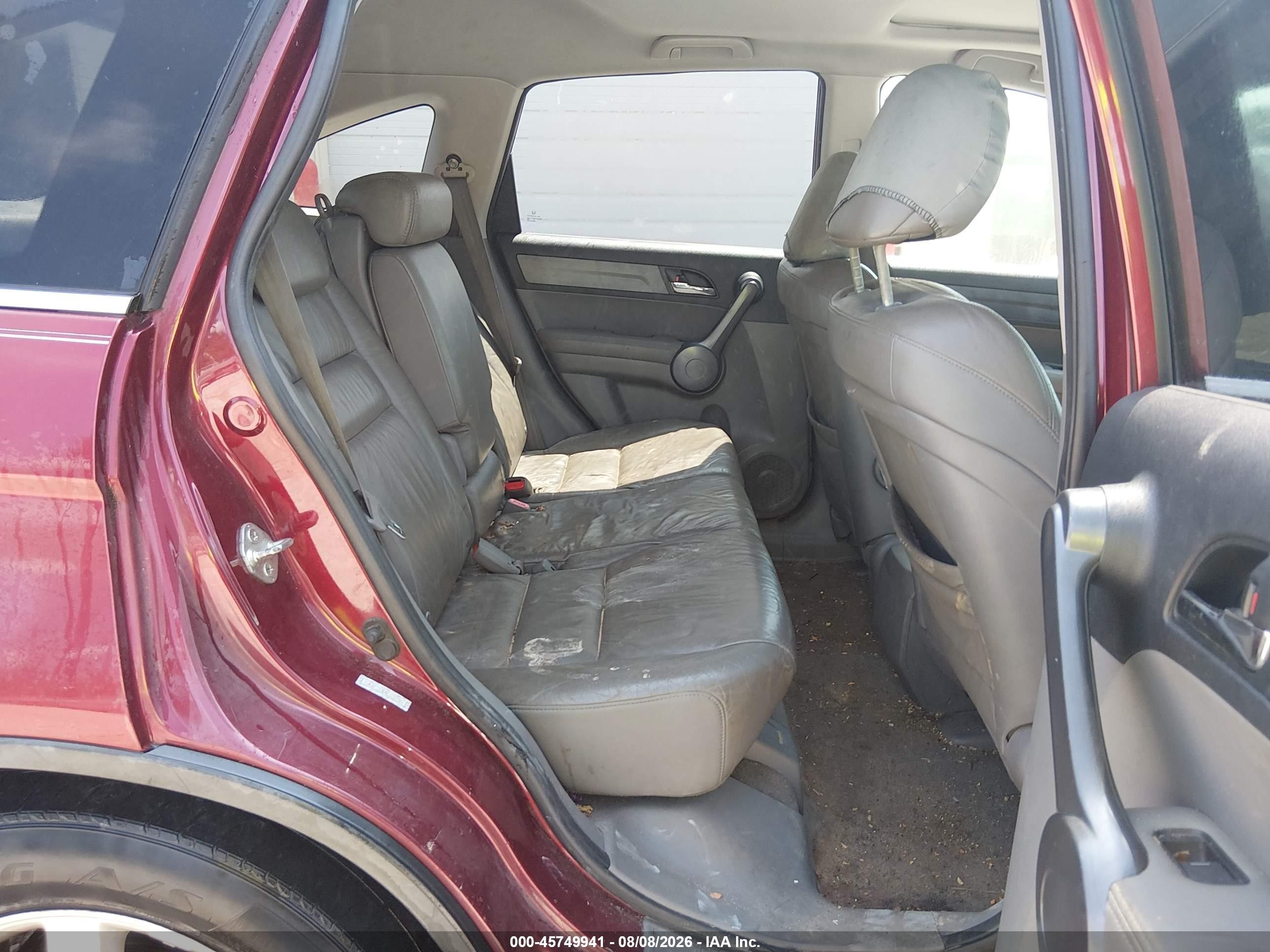 2008 Honda Cr-v Ex-l Maroon vin: 5J6RE38728L004955