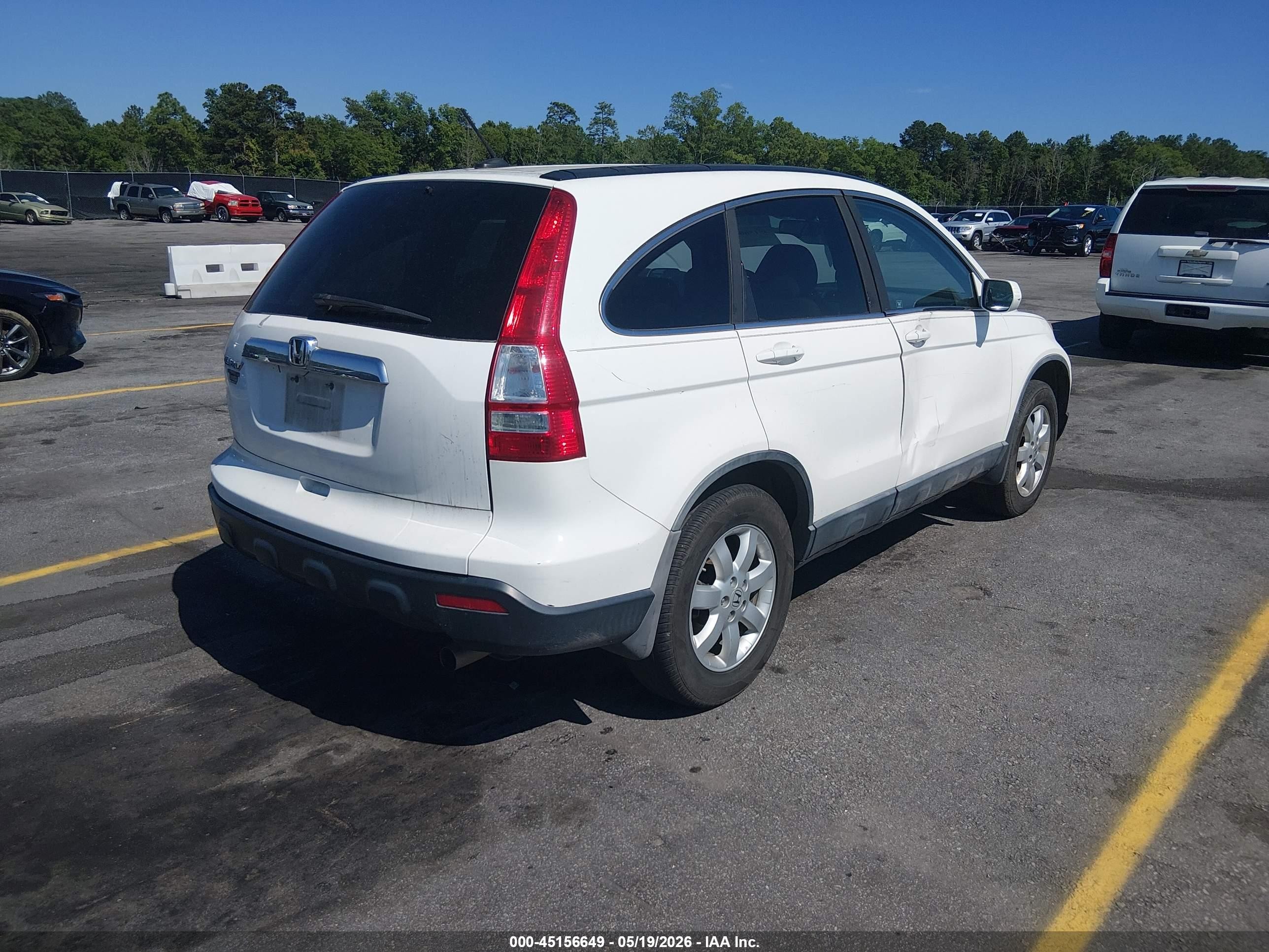 2008 Honda Cr-v Ex-l White vin: 5J6RE38728L005135