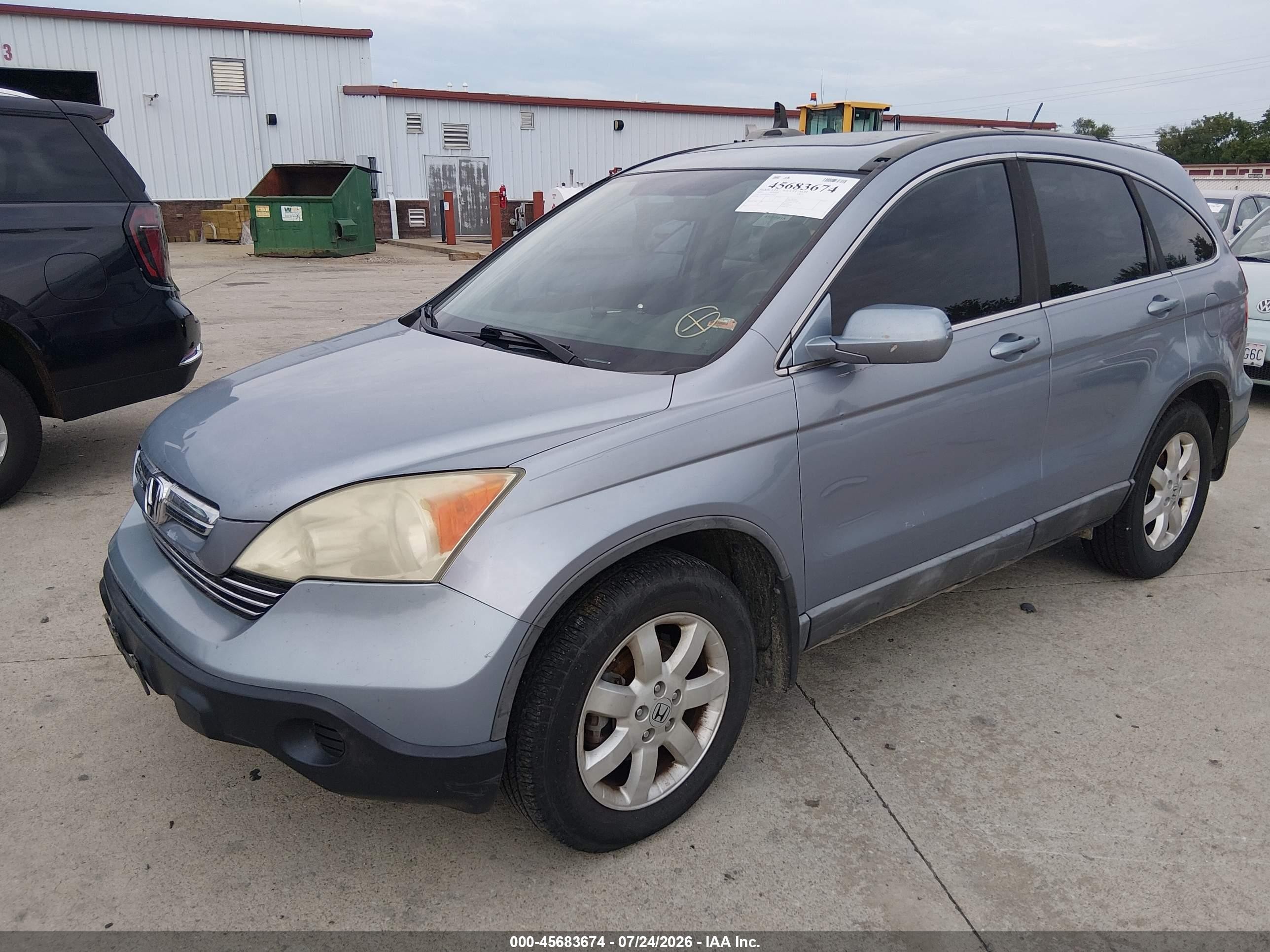 2008 Honda Cr-v Ex-l Blue vin: 5J6RE38738L006424