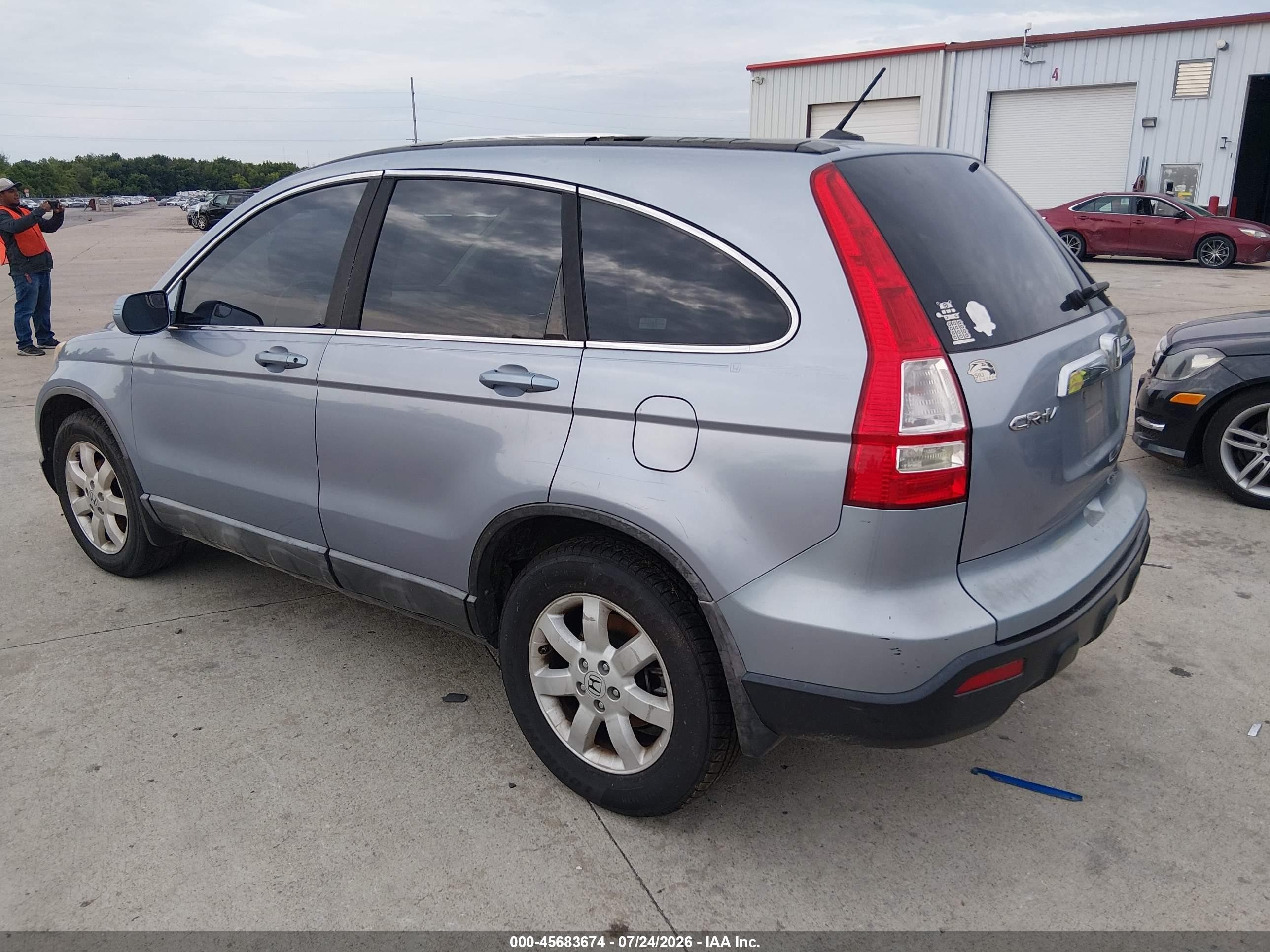 2008 Honda Cr-v Ex-l Blue vin: 5J6RE38738L006424