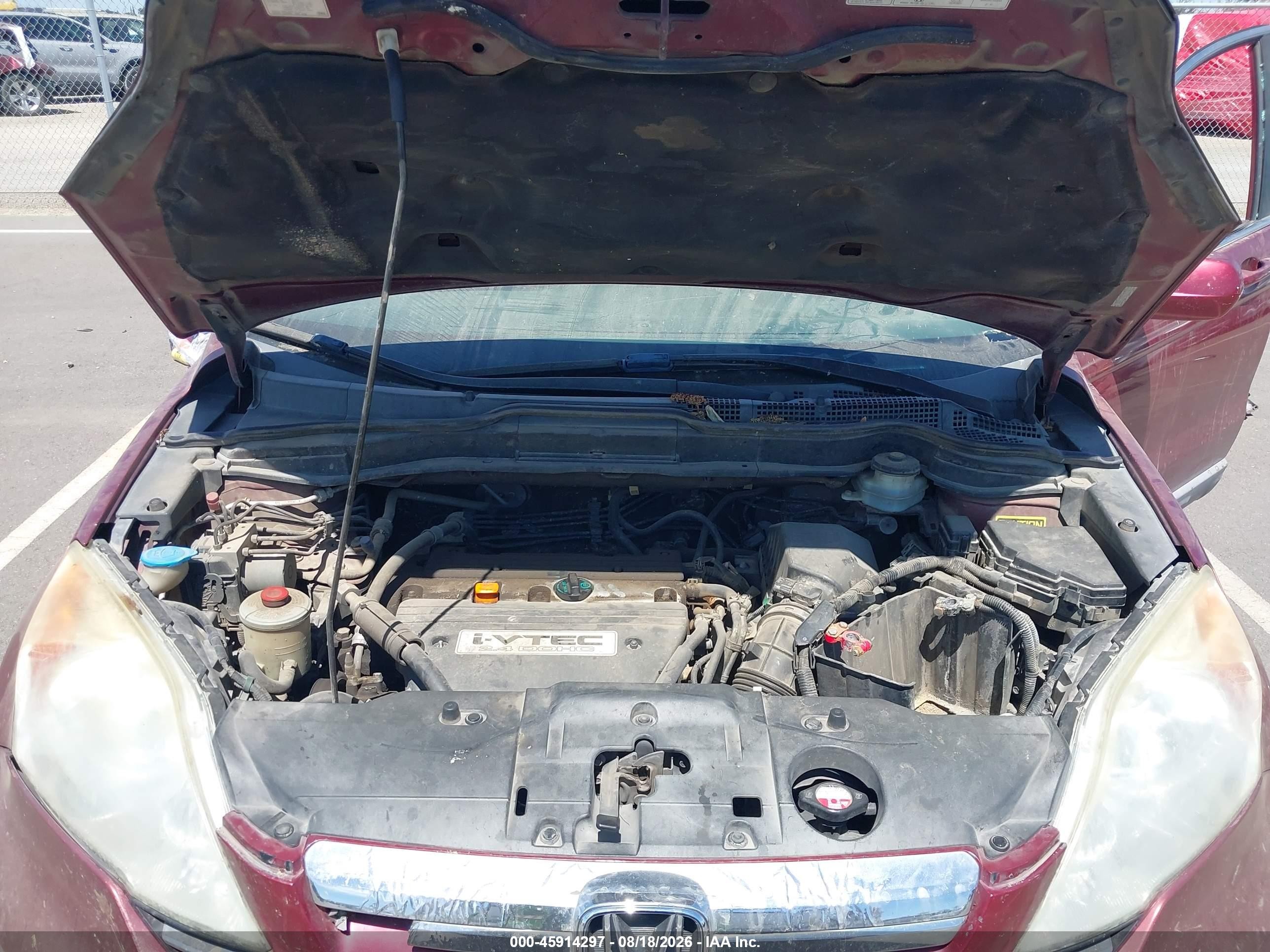 2008 Honda Cr-v Ex-l Burgundy vin: 5J6RE38738L010618