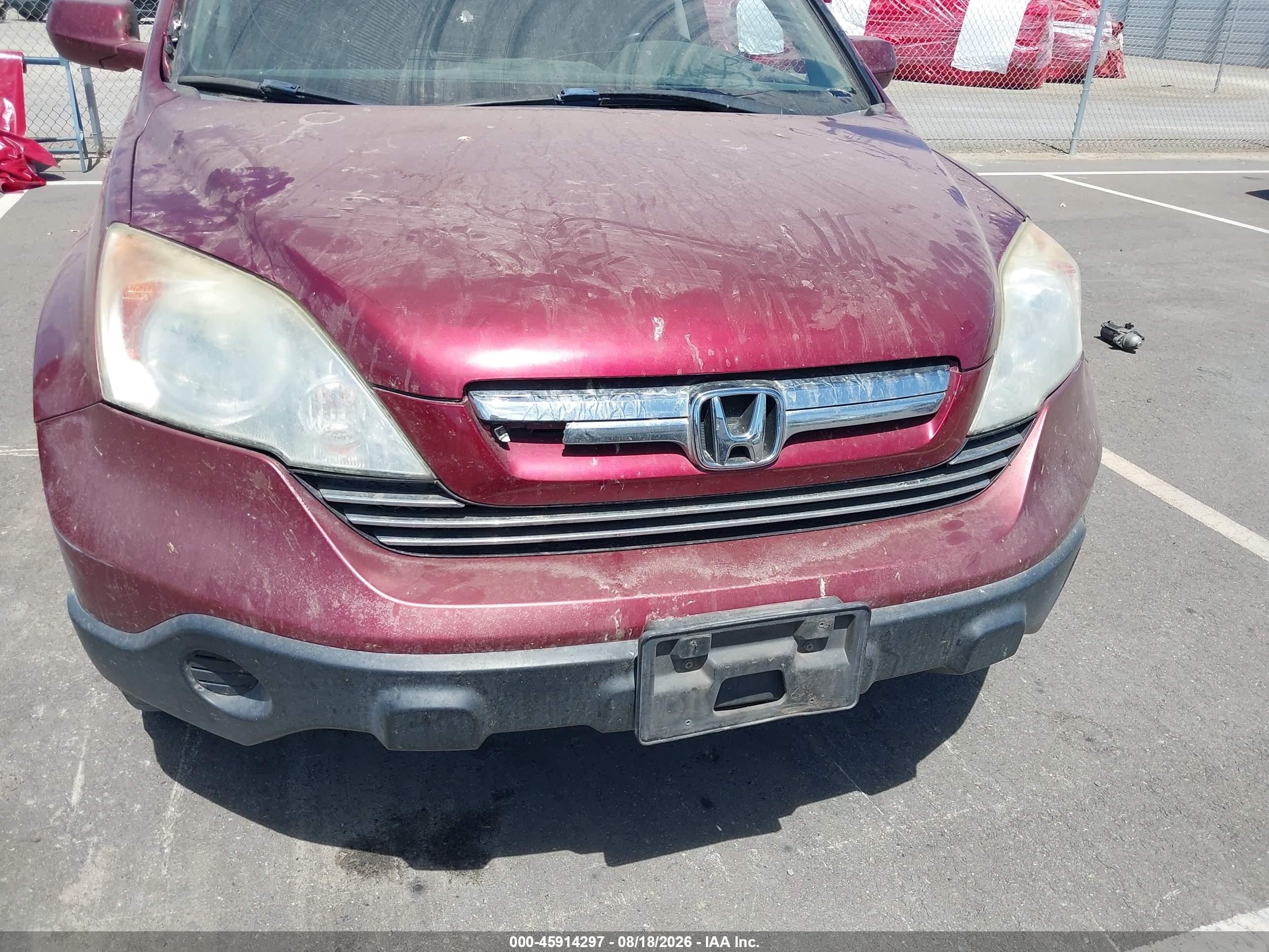 2008 Honda Cr-v Ex-l Burgundy vin: 5J6RE38738L010618