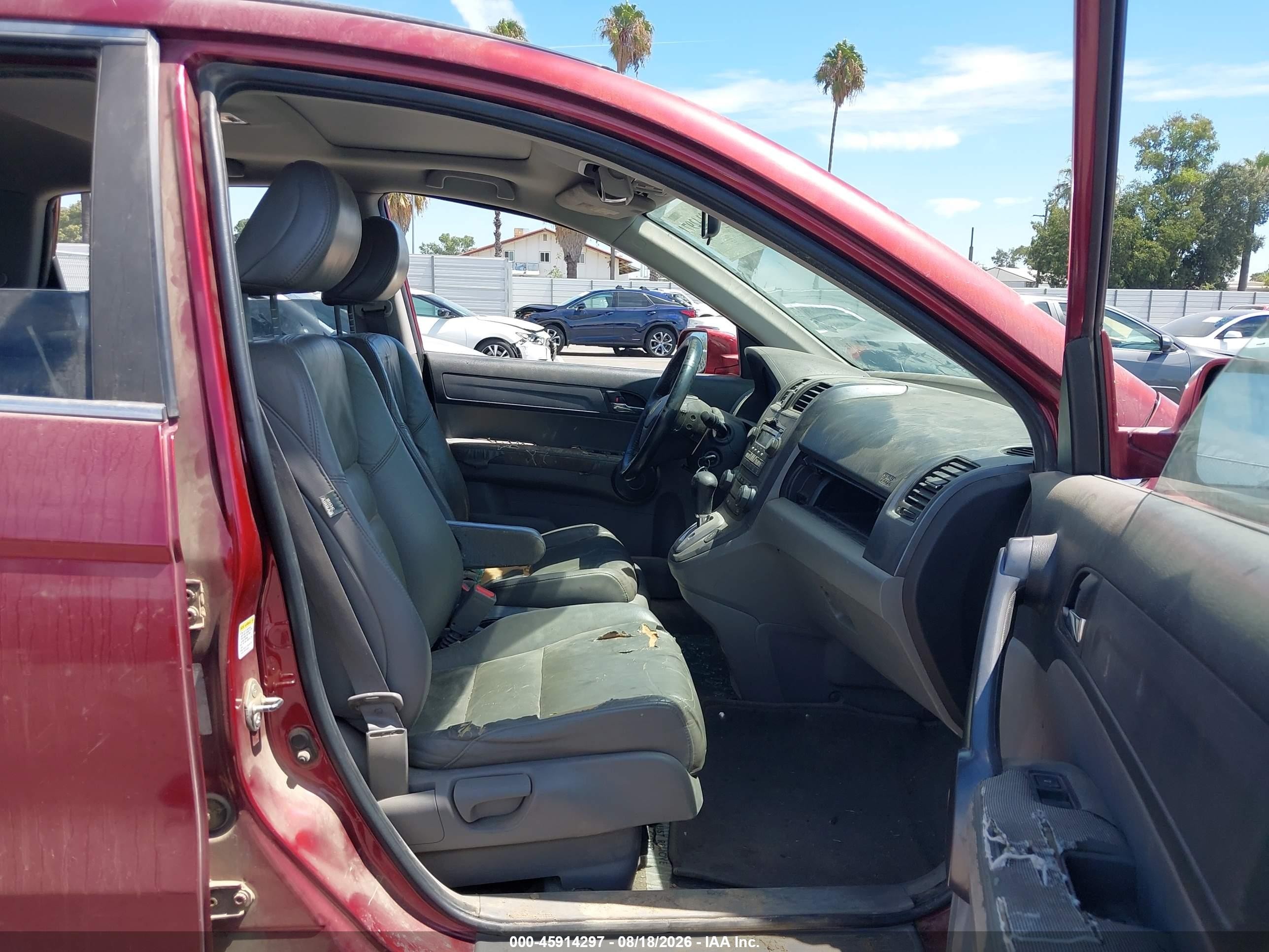 2008 Honda Cr-v Ex-l Burgundy vin: 5J6RE38738L010618