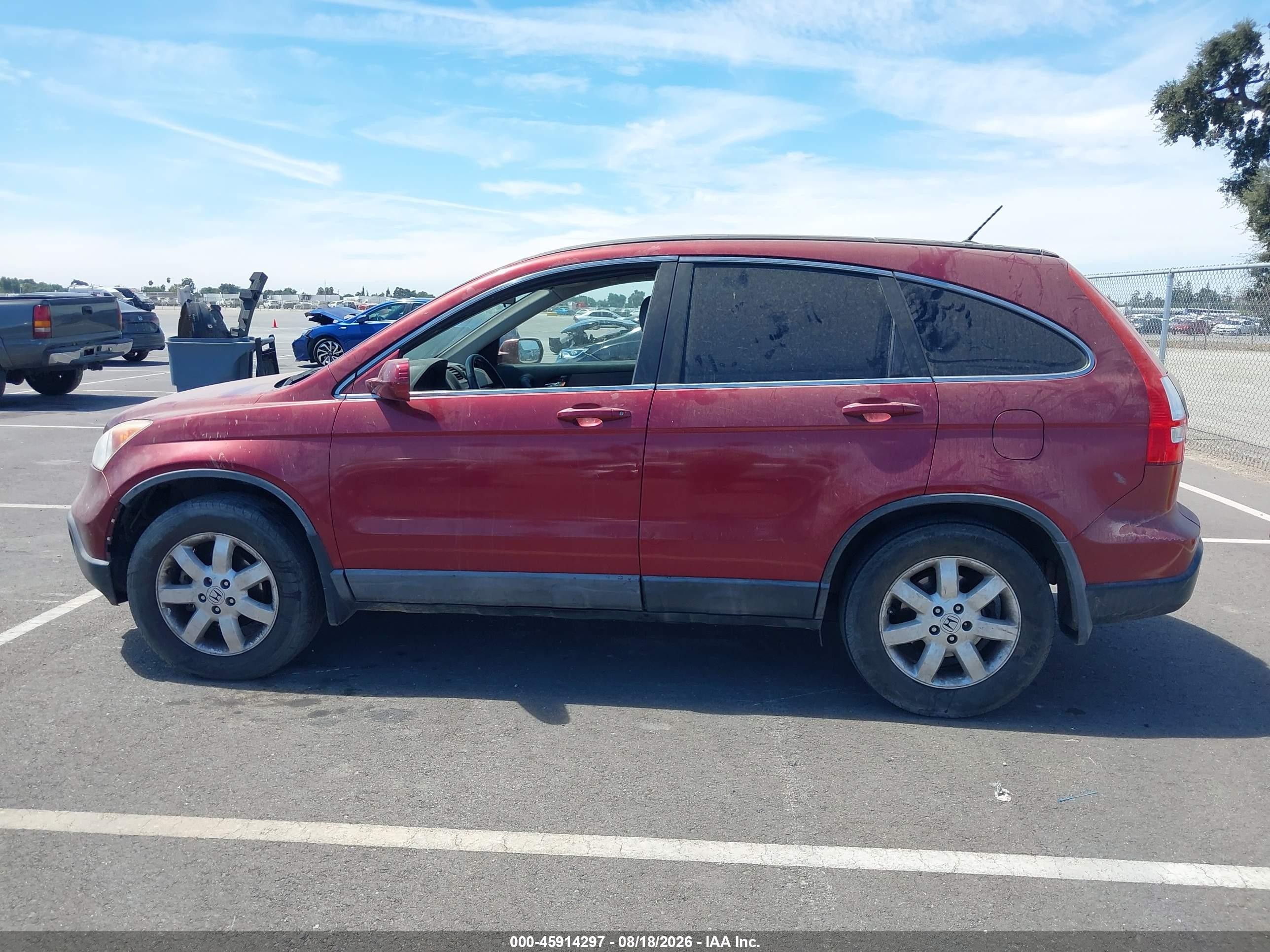 2008 Honda Cr-v Ex-l Burgundy vin: 5J6RE38738L010618