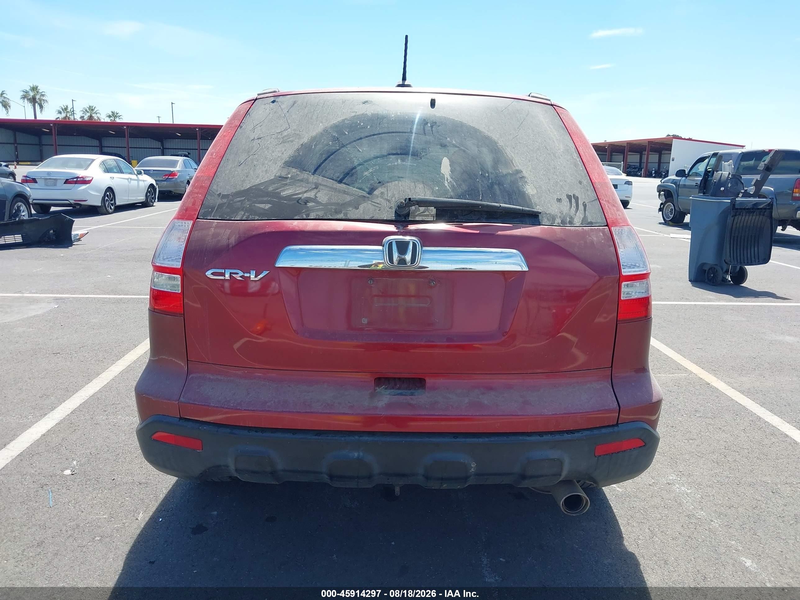 2008 Honda Cr-v Ex-l Burgundy vin: 5J6RE38738L010618