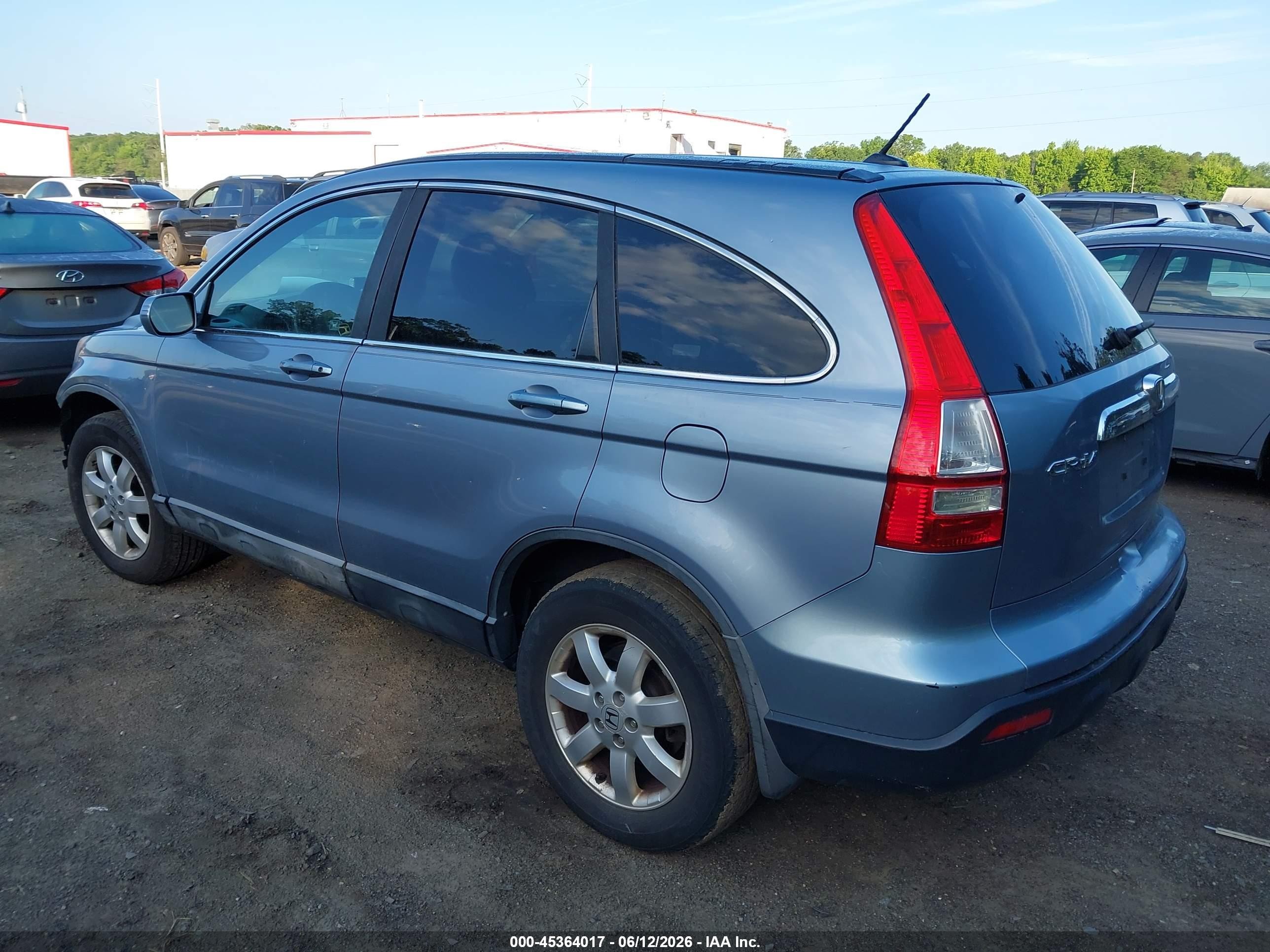 2008 Honda Cr-v Ex-l Light Blue vin: 5J6RE38748L009655