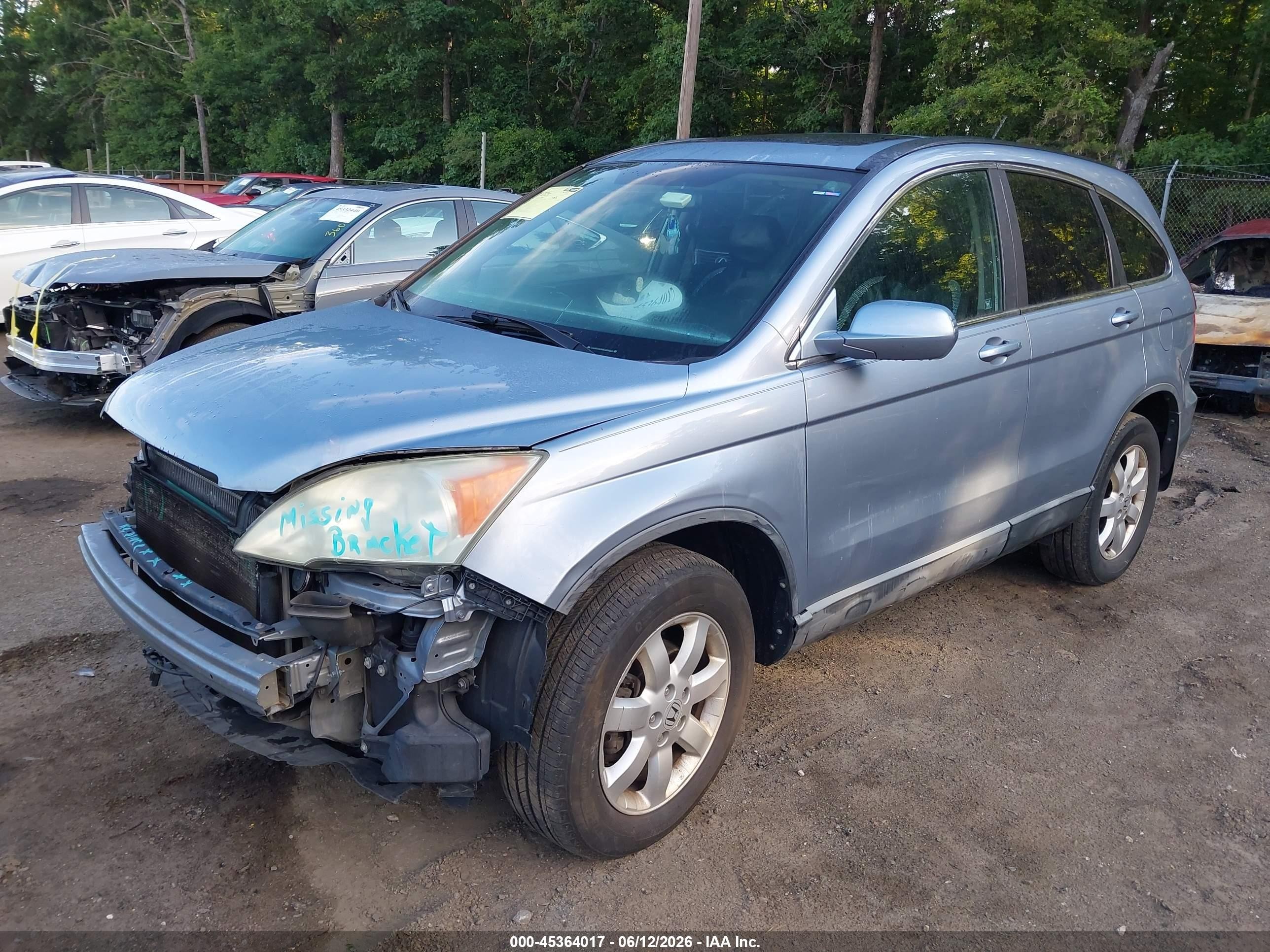 2008 Honda Cr-v Ex-l Light Blue vin: 5J6RE38748L009655