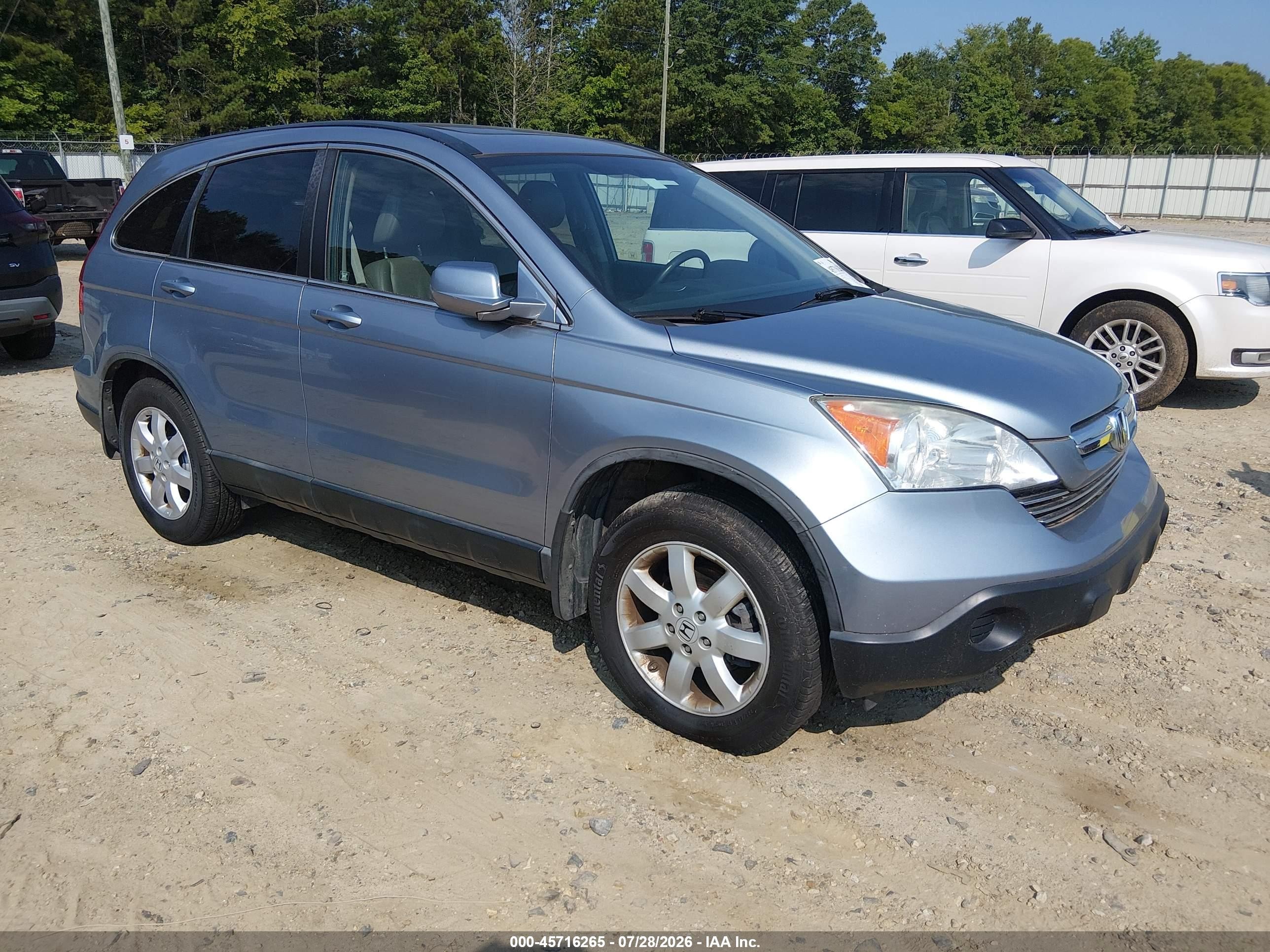 2009 Honda Cr-v Ex-l Blue vin: 5J6RE38779L009411